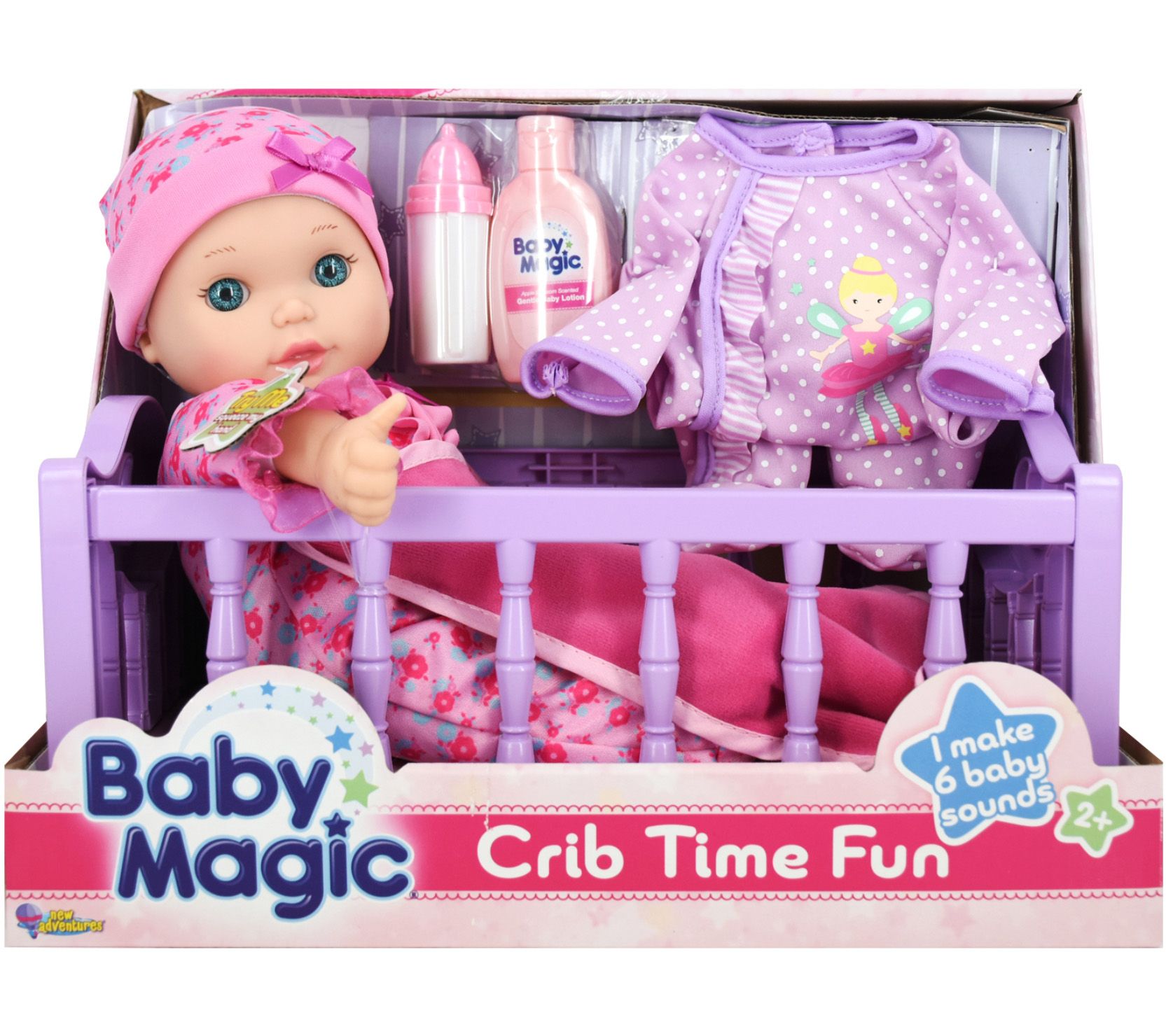 Baby Magic Toy Baby Doll Crib Time Fun Play Set