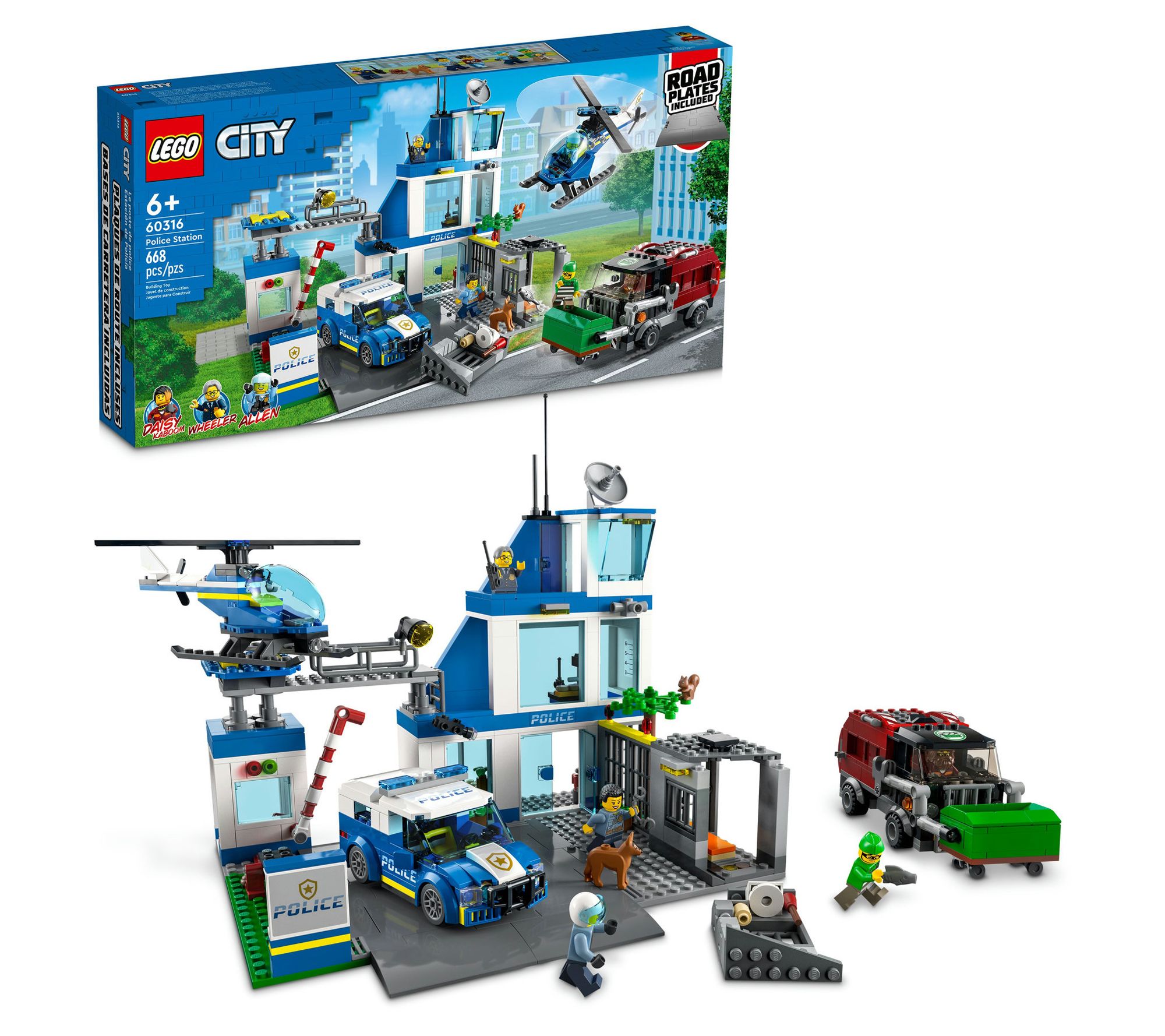 LEGO City Police Station 60316 Building Kit - 668 Pcs