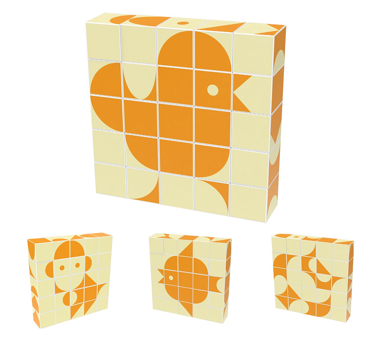 PicassoTiles Mix and Match 25 Piece Magnetic Puzzle Cube Set