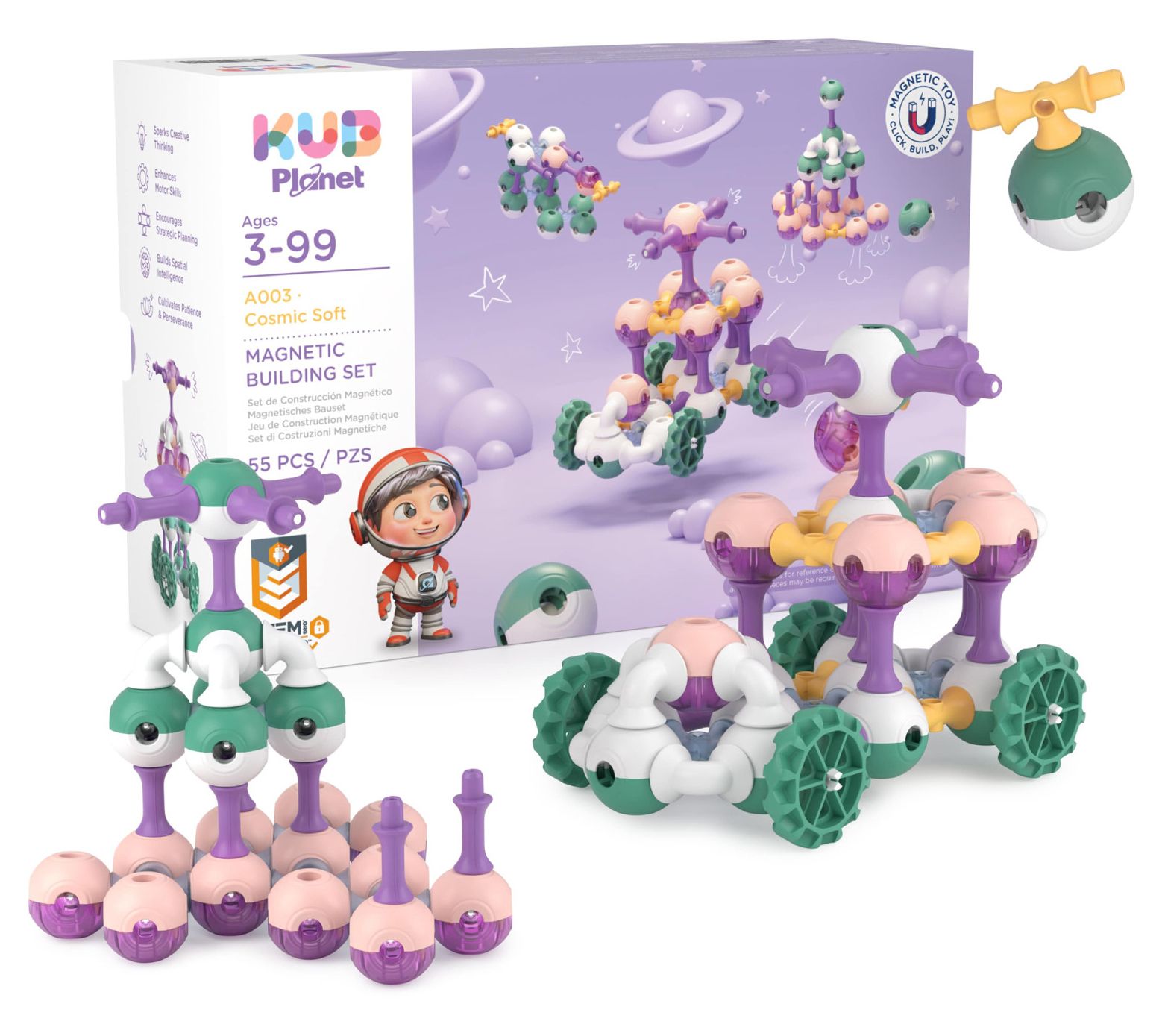 KUB Planet Magnetic Building Set Magnetic Blocks Set 55pc