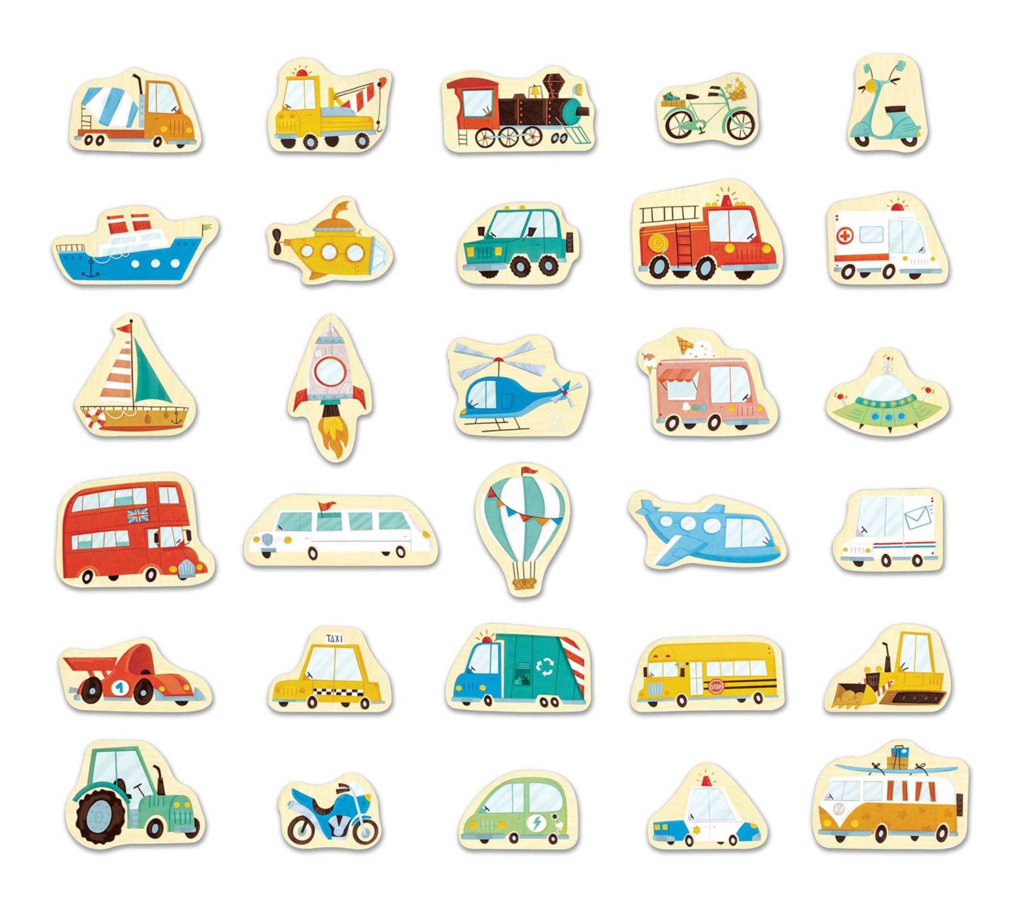 Hape Magnetic Vehicles Set 30 pieces