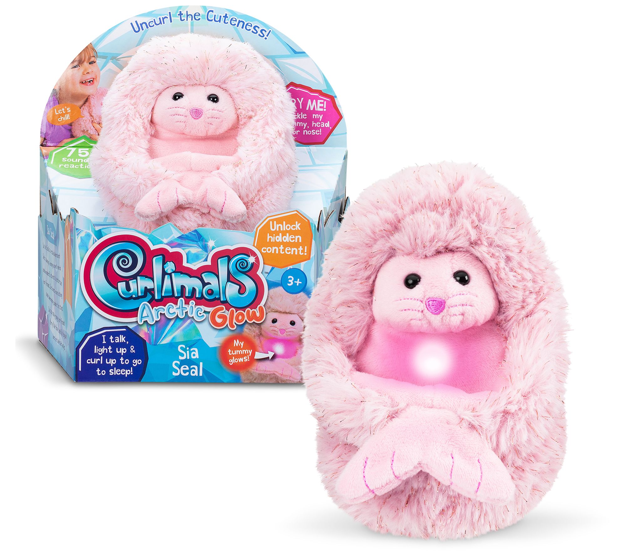 Curlimals Arctic Glow Animated Lighted Plush Characters