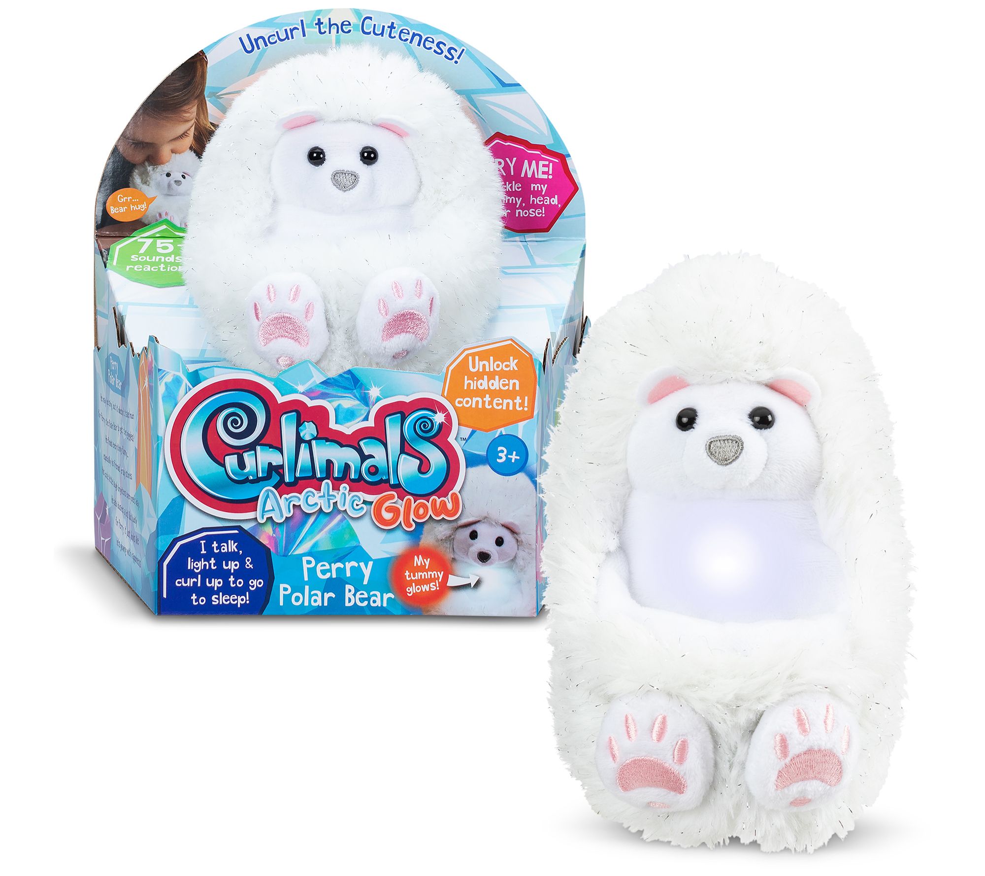 Curlimals Arctic Glow Animated Lighted Plush Characters