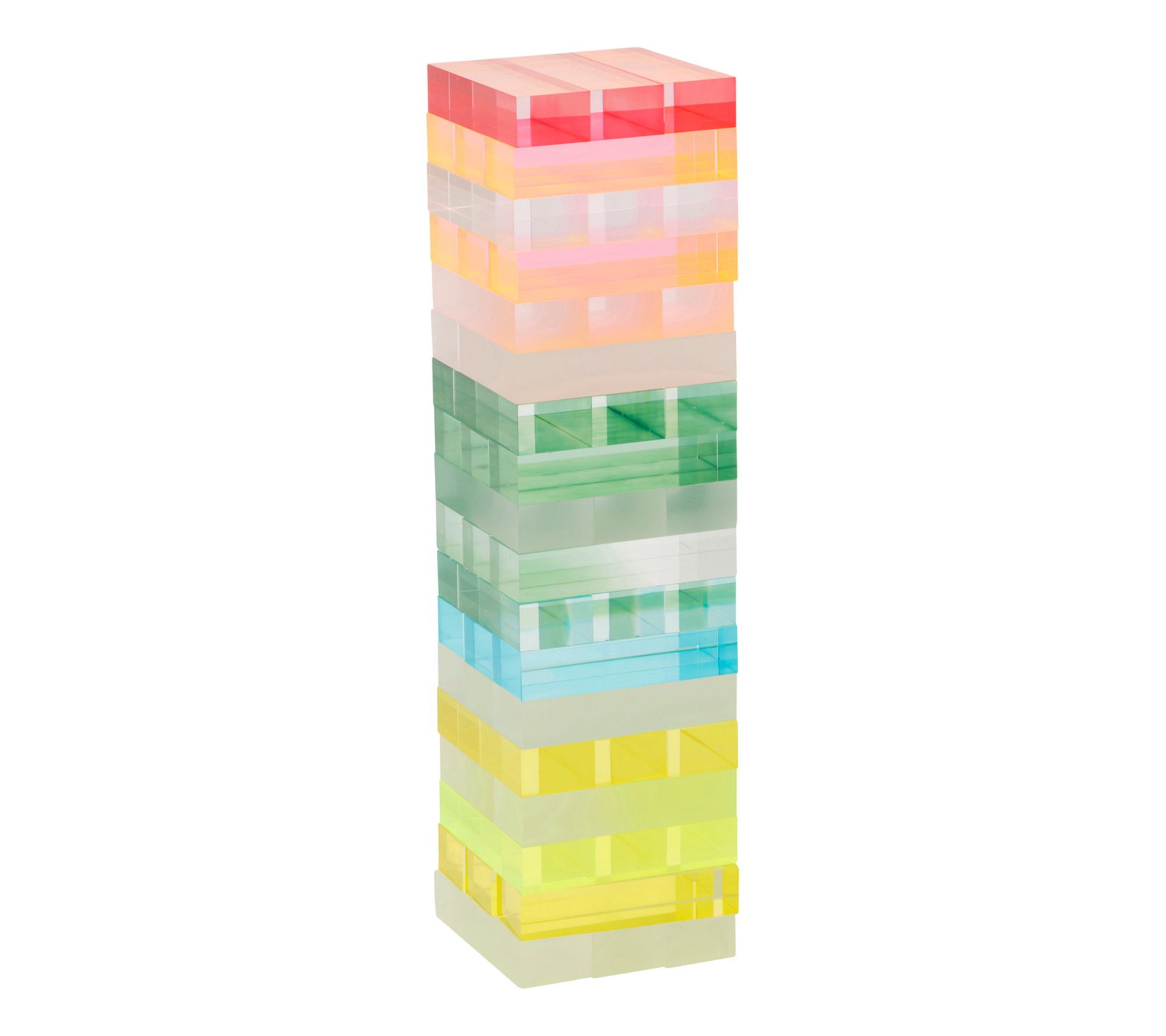 Sunnylife Lucite Jumbling Tower-Stacking Game,54 Blocks