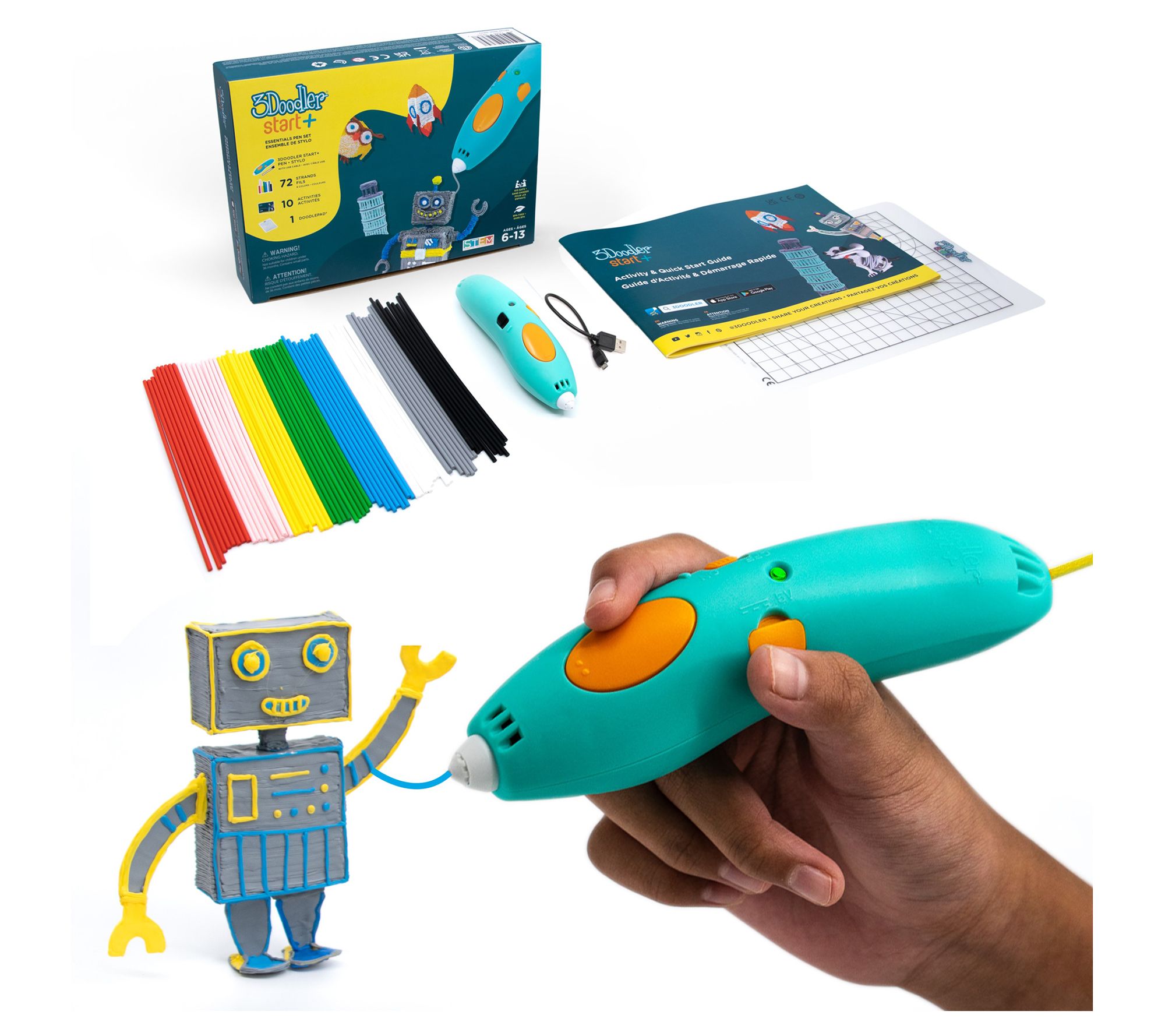 3Doodler 3D Pen Start+ Essentials Bundle withMat