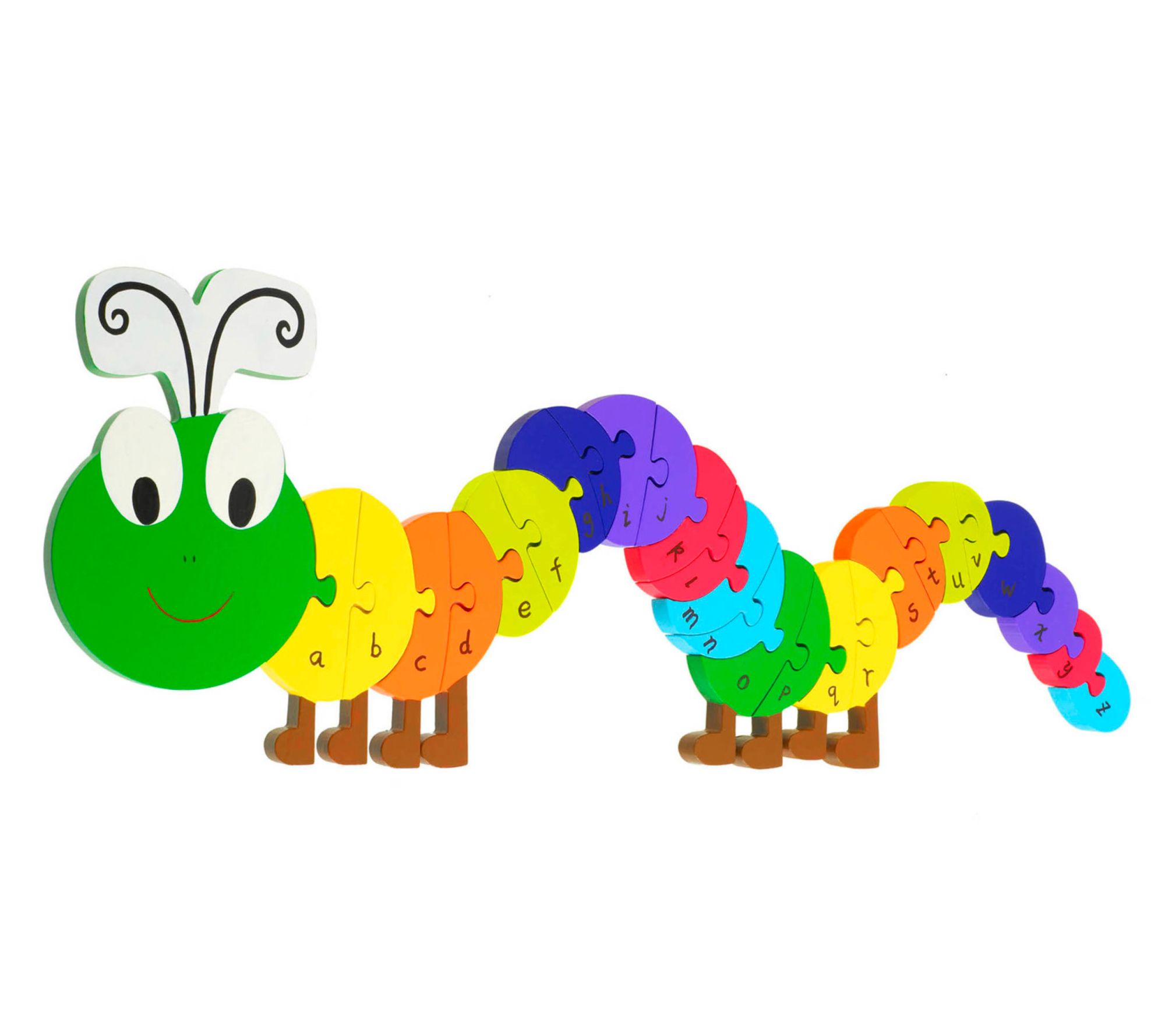 Orange Tree Toys  27pc Wooden Caterpillar Alphabet Puzzle