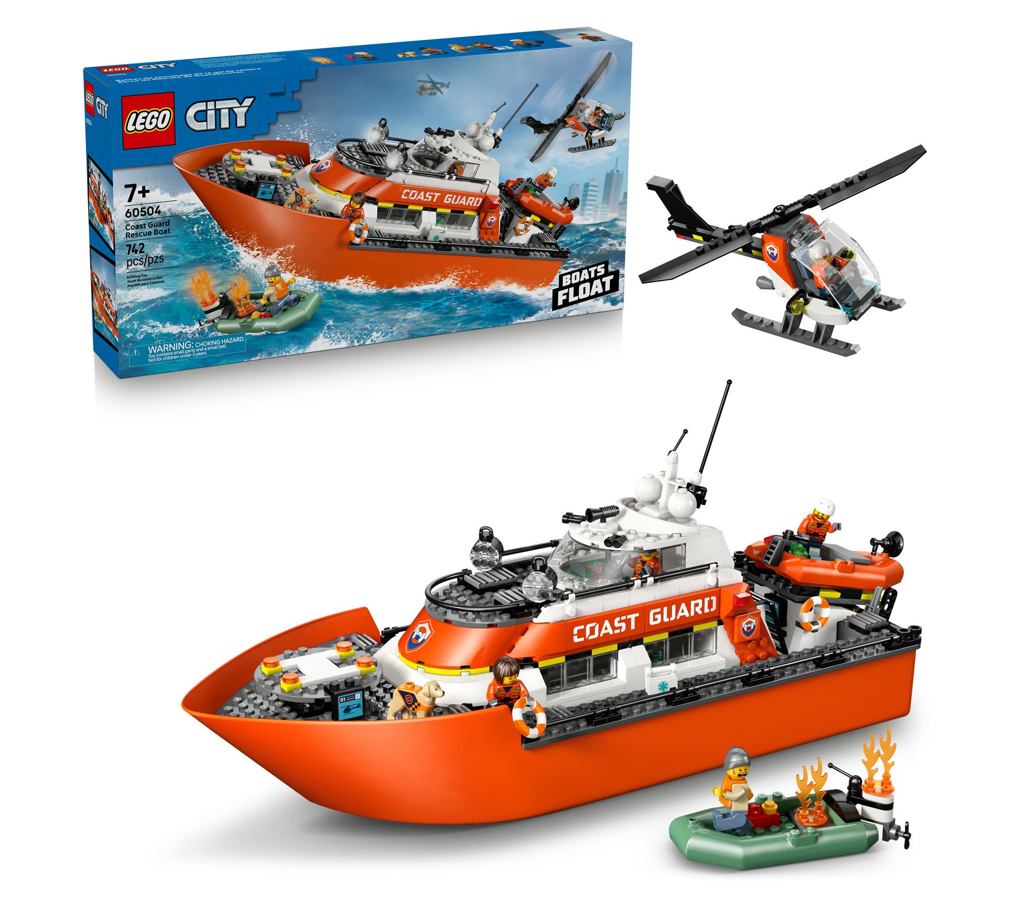 LEGO City Coast Guard Rescue Boat & HelicopterPlayset 60504