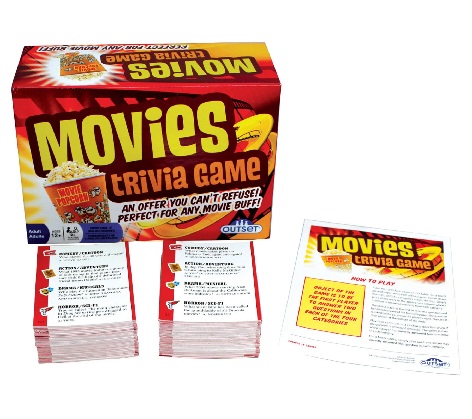 Outset Media Movies Trivia Game