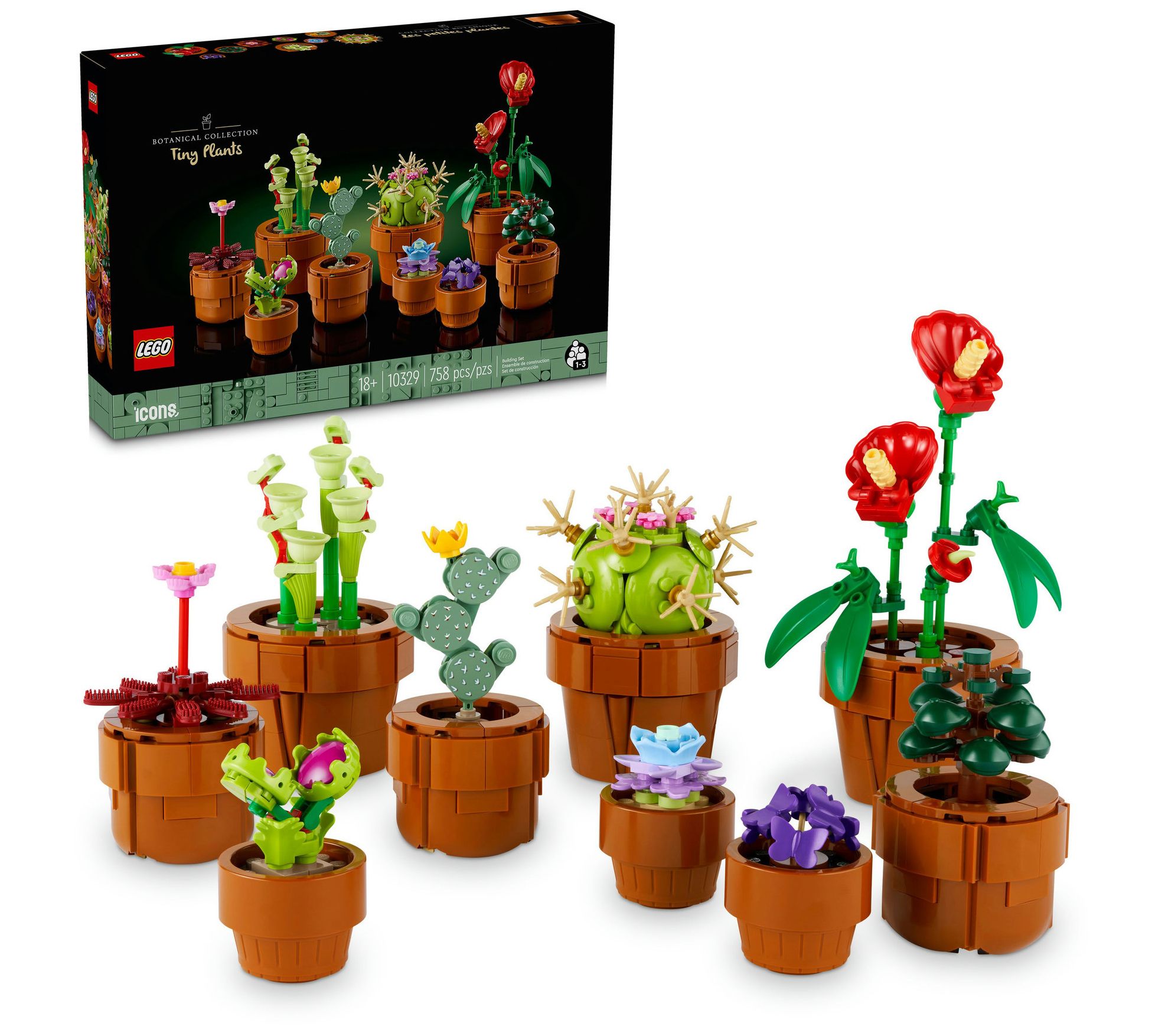 LEGO Icons Tiny Plants 10329 Building Set for Adults - 758 Pcs