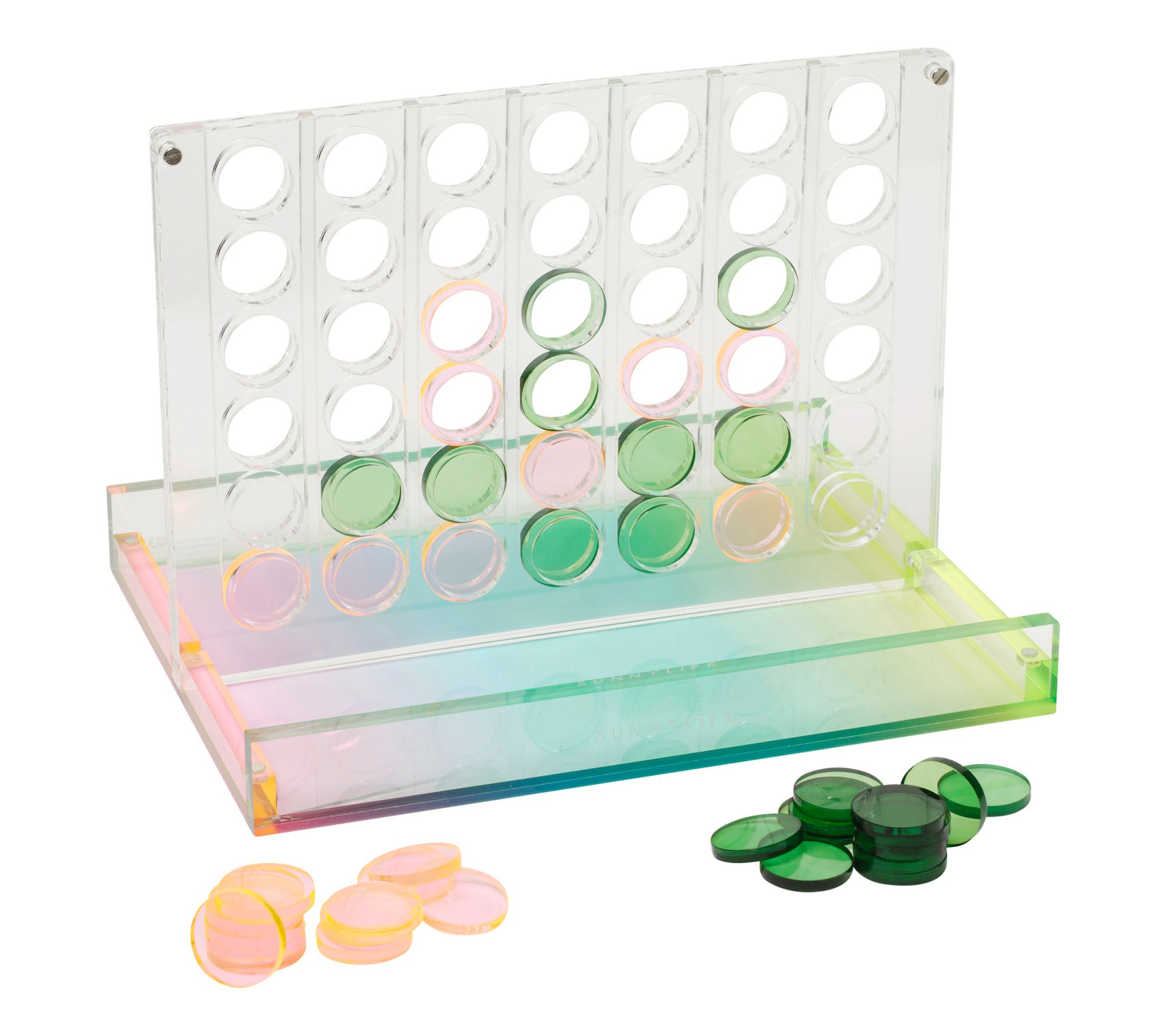 Sunnylife Lucite 4-In-A-Row - Classic Game, Display Case