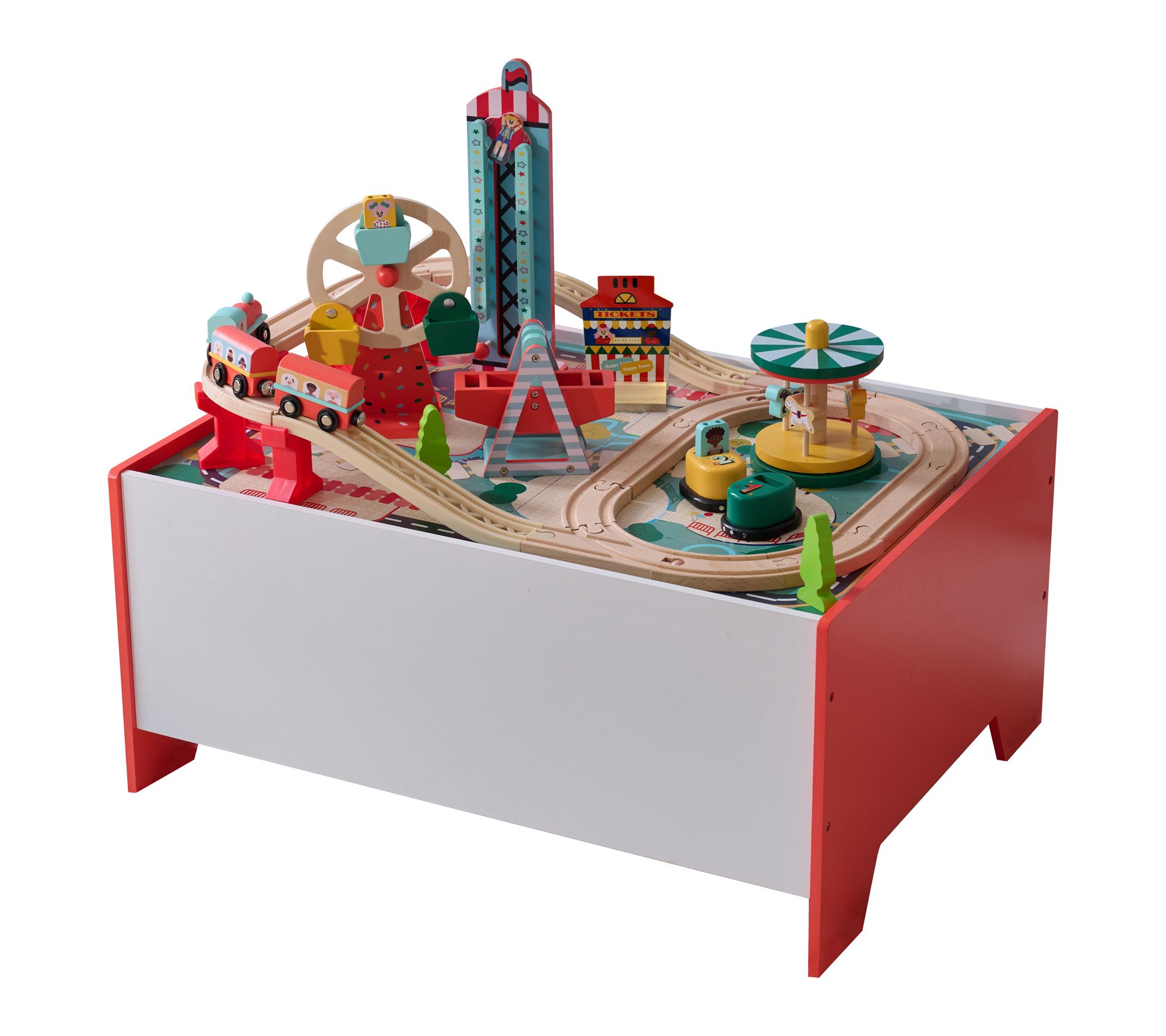 Teamson Kids Florida Amusement Park Wooden Activity Table