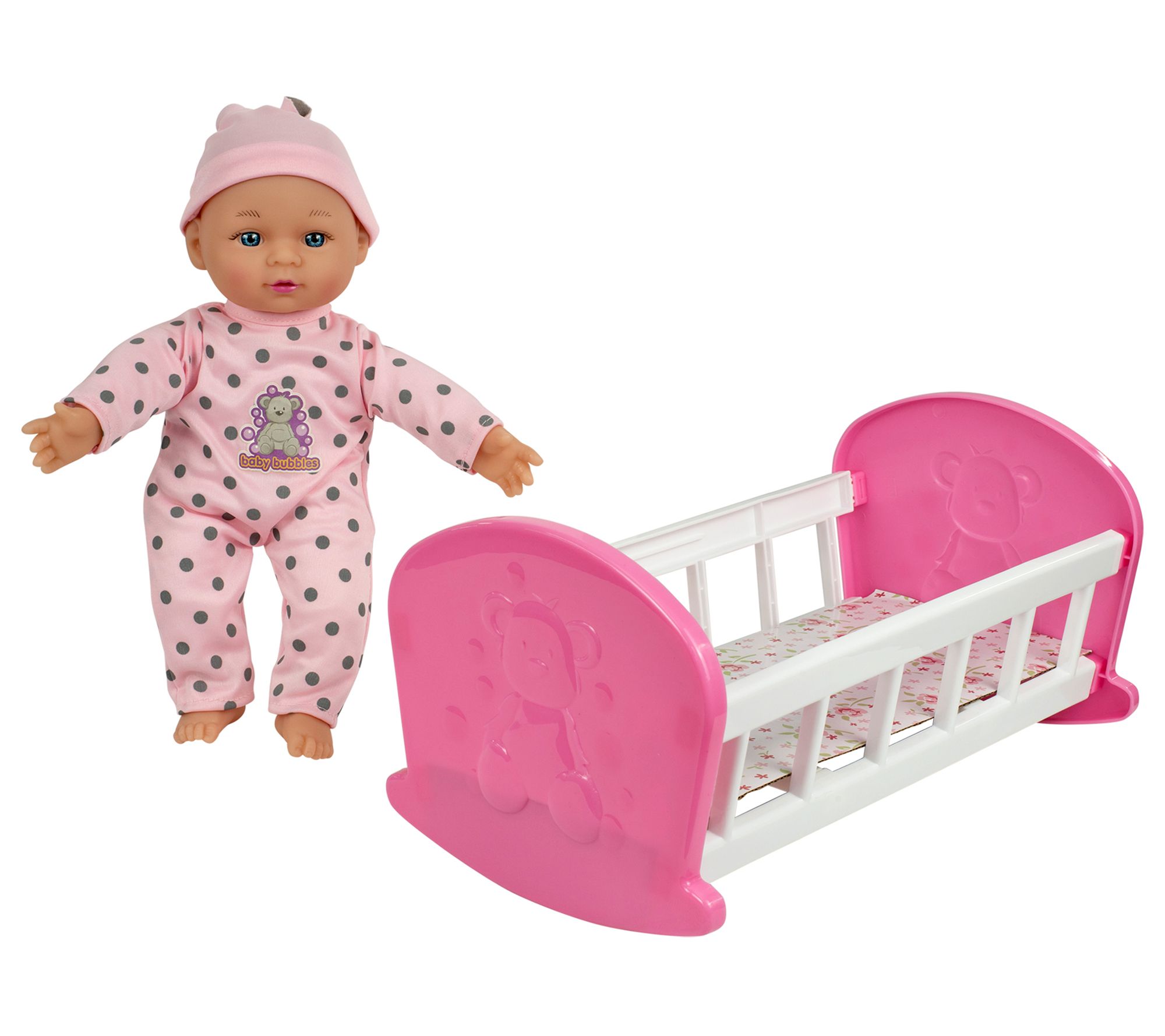 Kid Concepts 13" Soft Baby Doll w/ Crib