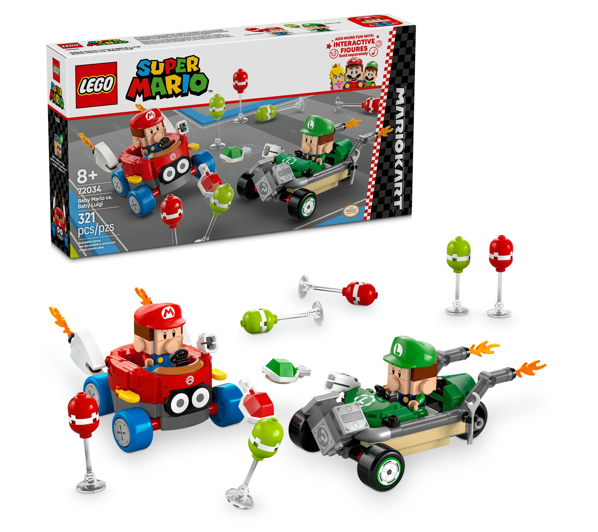 LEGO Super Mario Mario Kart Baby Mario vs. BabyLuigi Toy