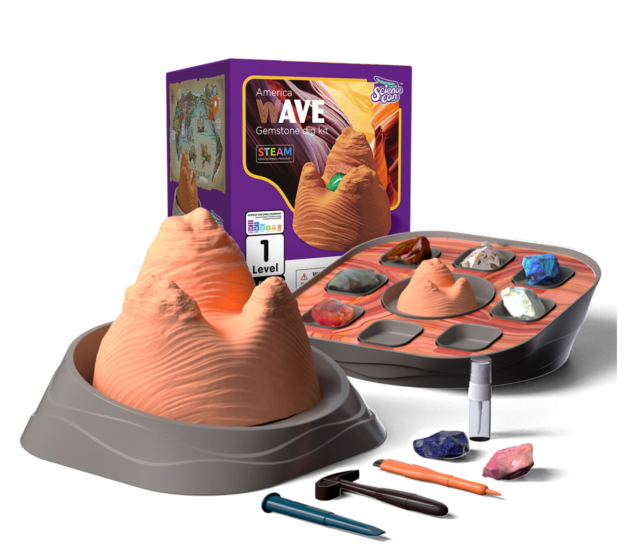 Science Can Gemstone America Wave Toy Dig Kit
