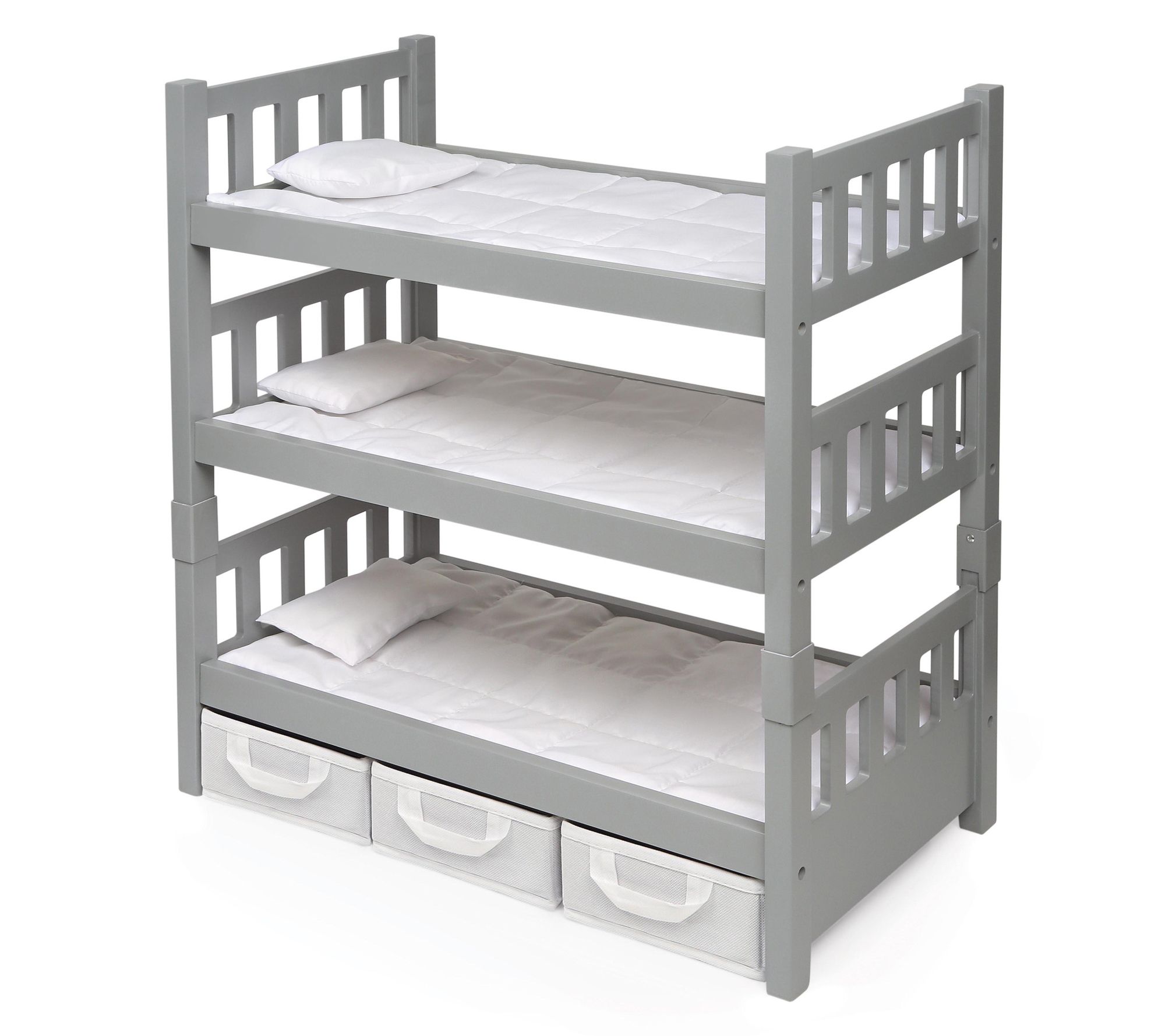 Badger Basket 1-2-3 Convertible Doll Bunk Bed with Baskets