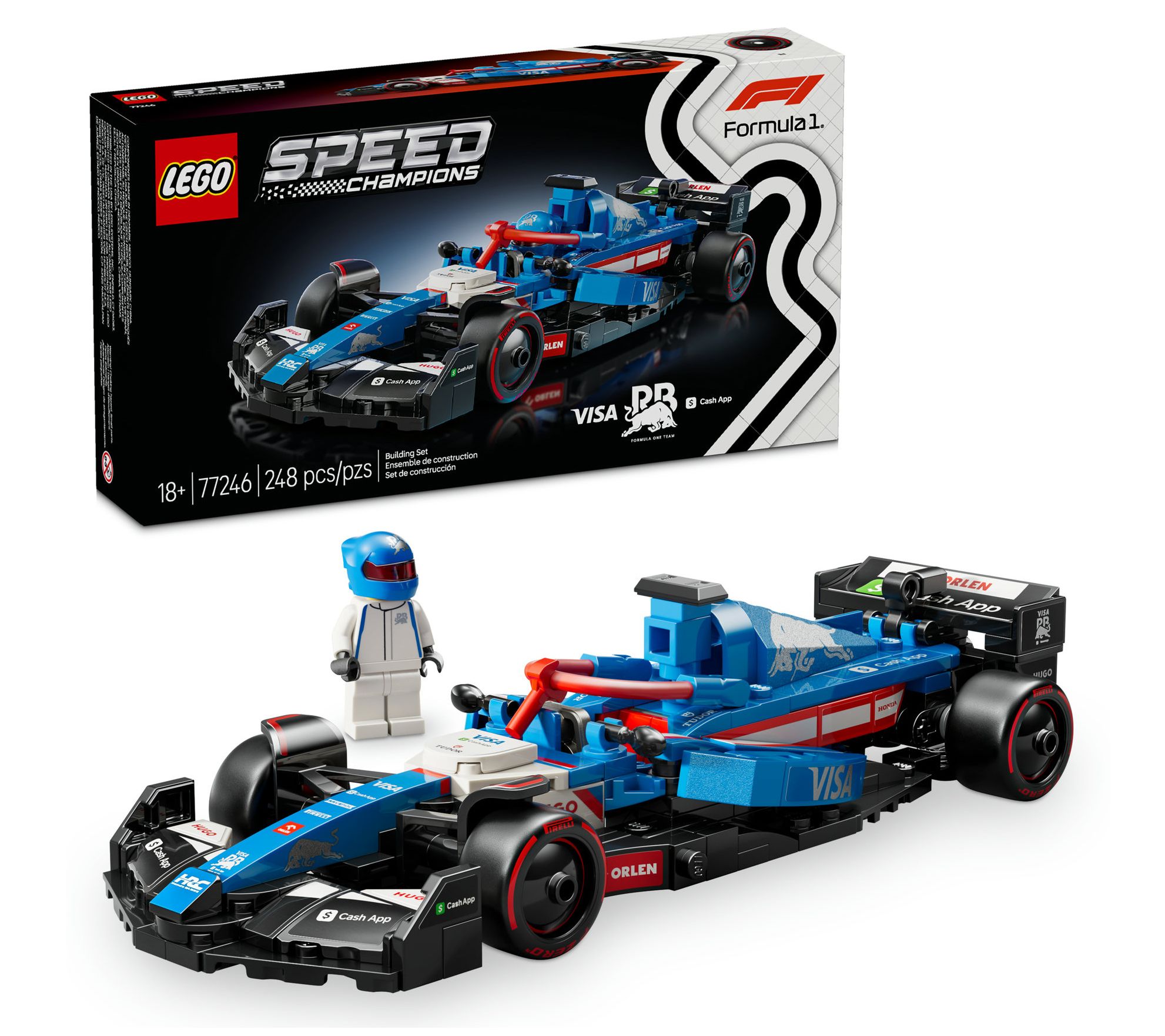 LEGO Speed Champions Visa Cash App RB VCARB 01F1 Race Car Toy