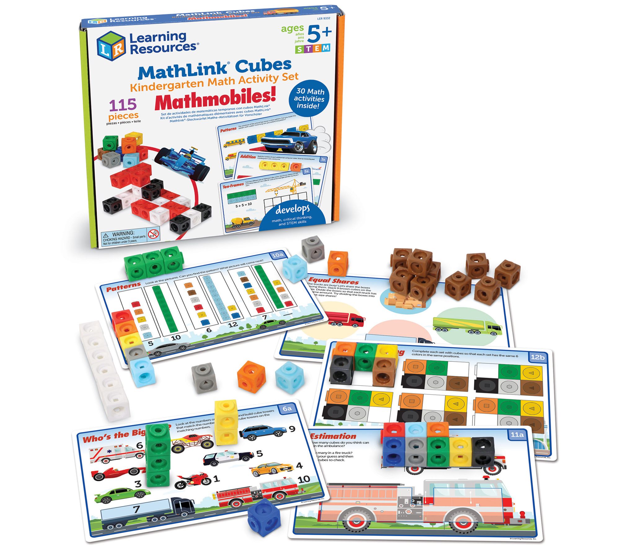 Learning Resources Mathlink Cubes Kindergarten et Mathmobiles 