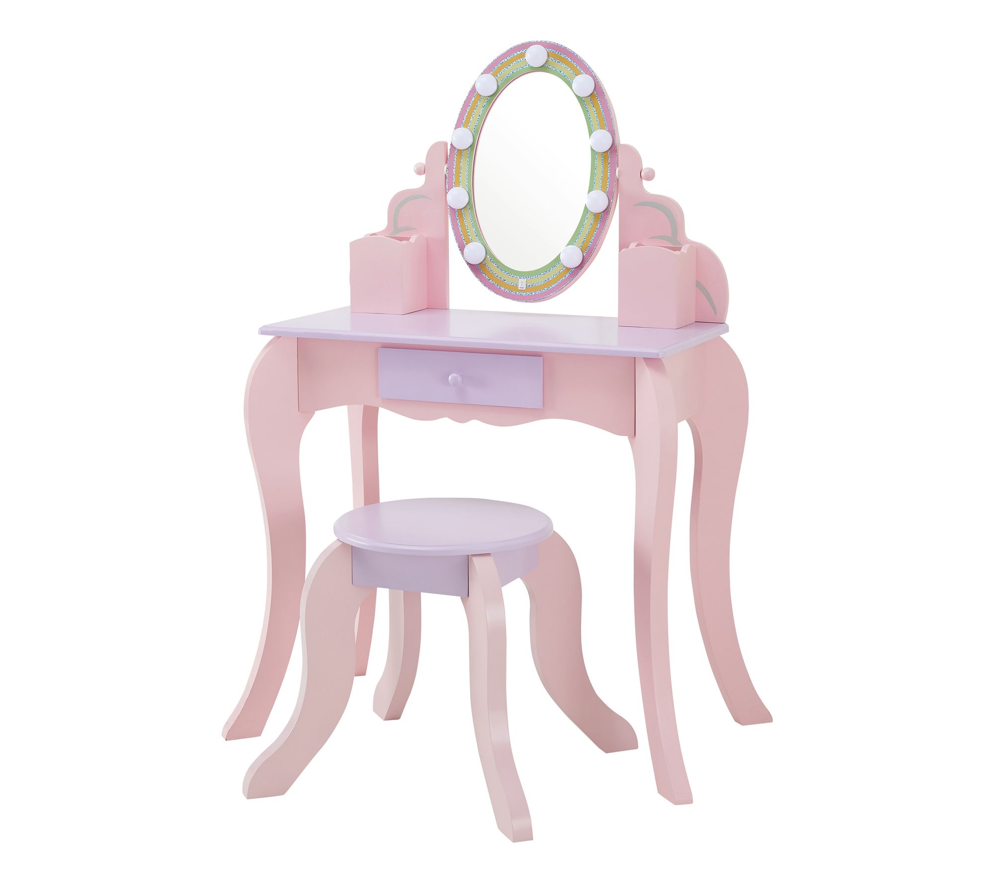 Teamson Kids Little Princess Rapunzel Vanity wi th LED Mirror