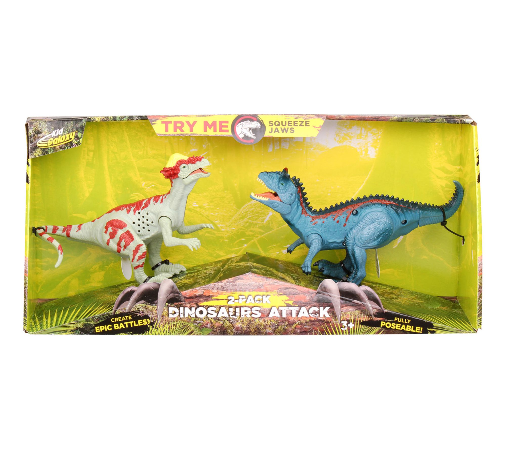 Kid Galaxy Dino saur Attack Fig ures - 2pc Set