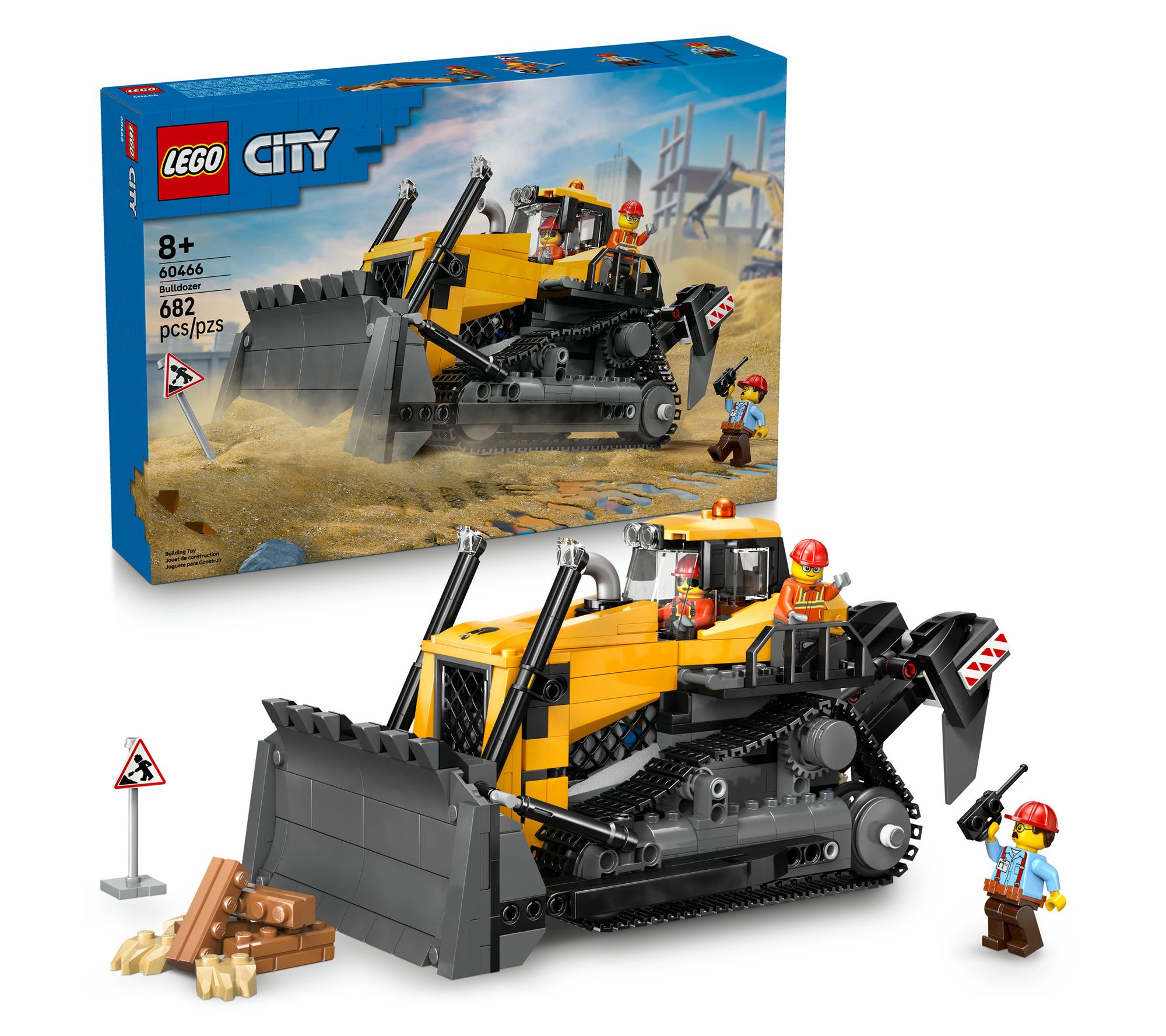 LEGO City Yellow Bulldozer Construction Site Building Toy Play