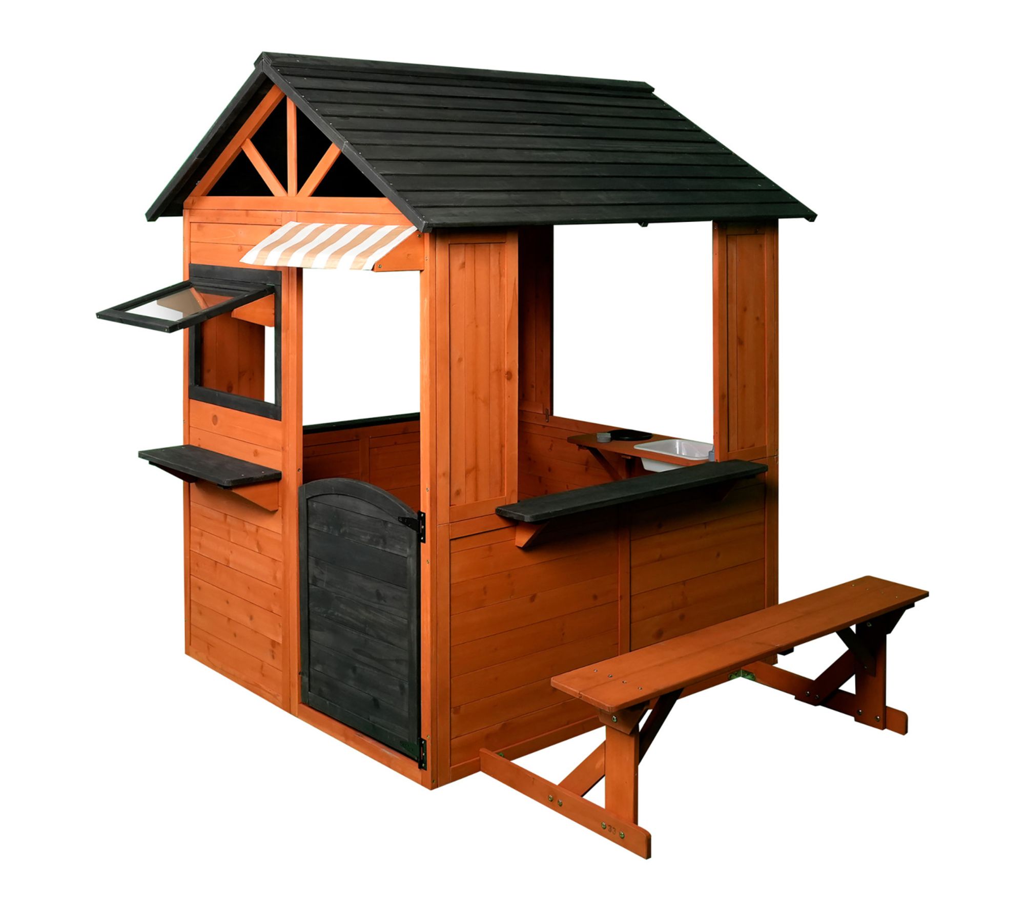 Easy Playhouse: Big Outdoor Wooden Playhouse, Backyard Toy