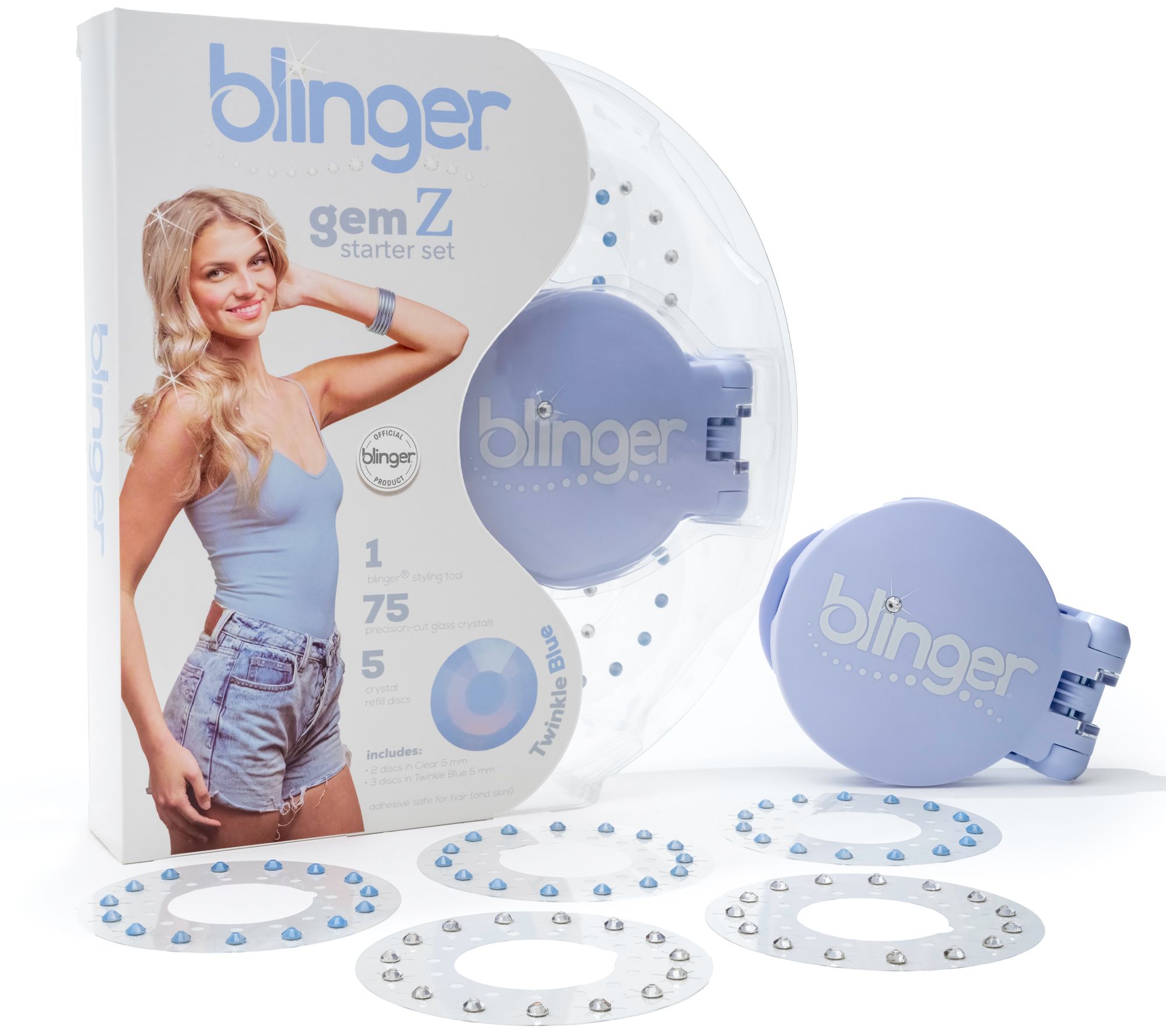blinger Gem Z Styling Tool Starter Set & 75 Crystals