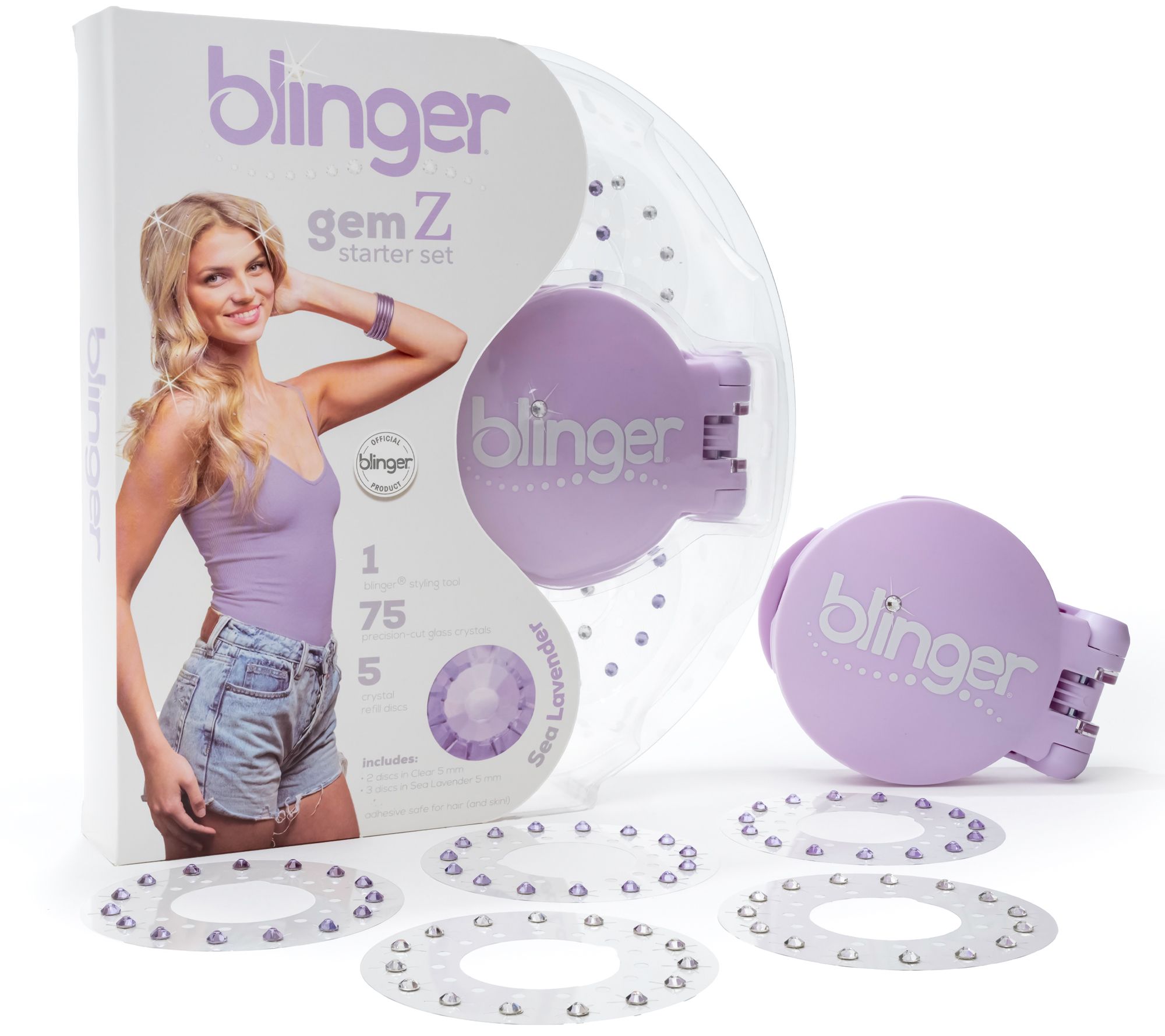 blinger Gem Z Styling Tool Starter Set & 75 Crystals