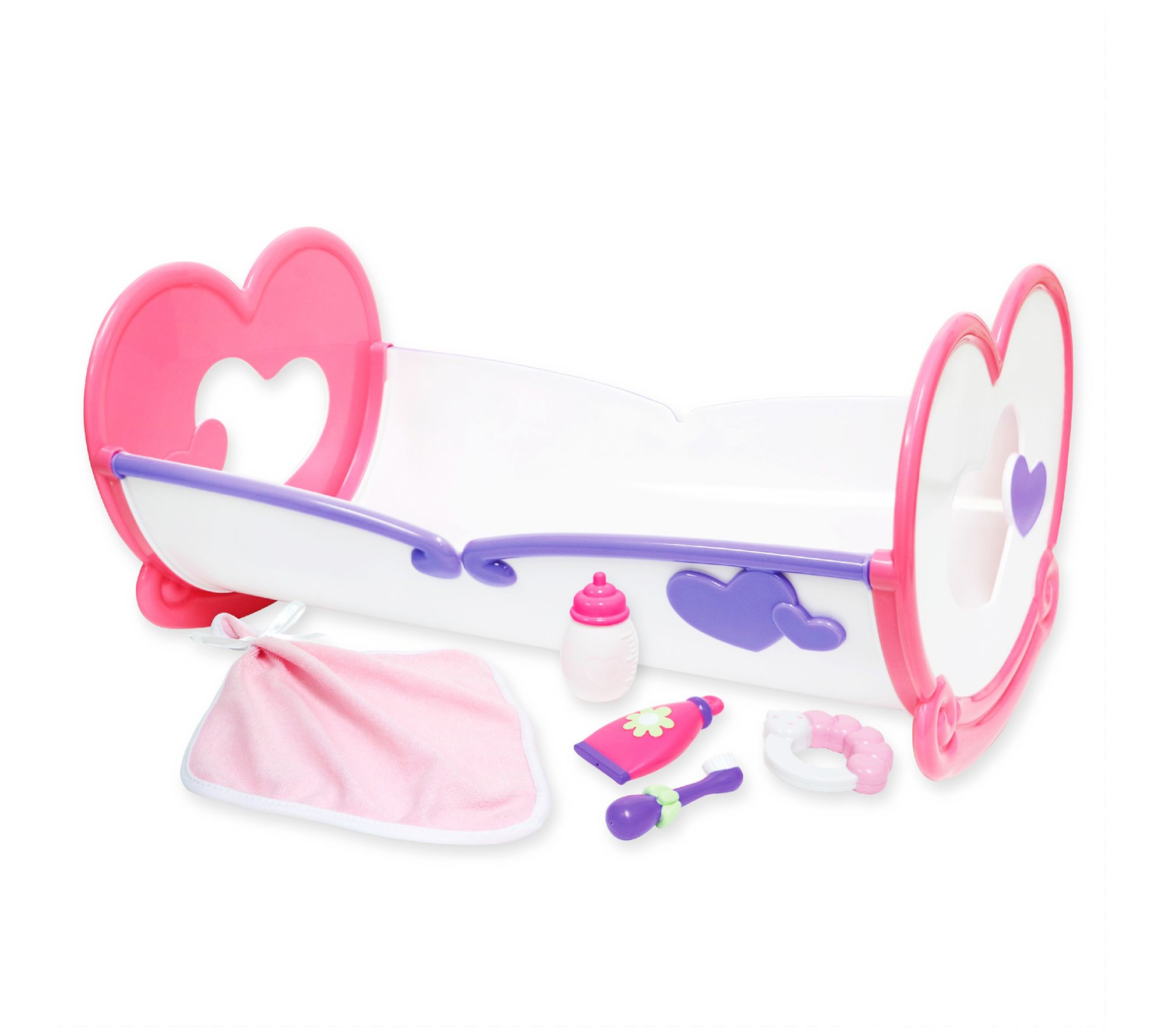 JC Toys For Keeps! Baby Doll Rocking Crib and Accessories