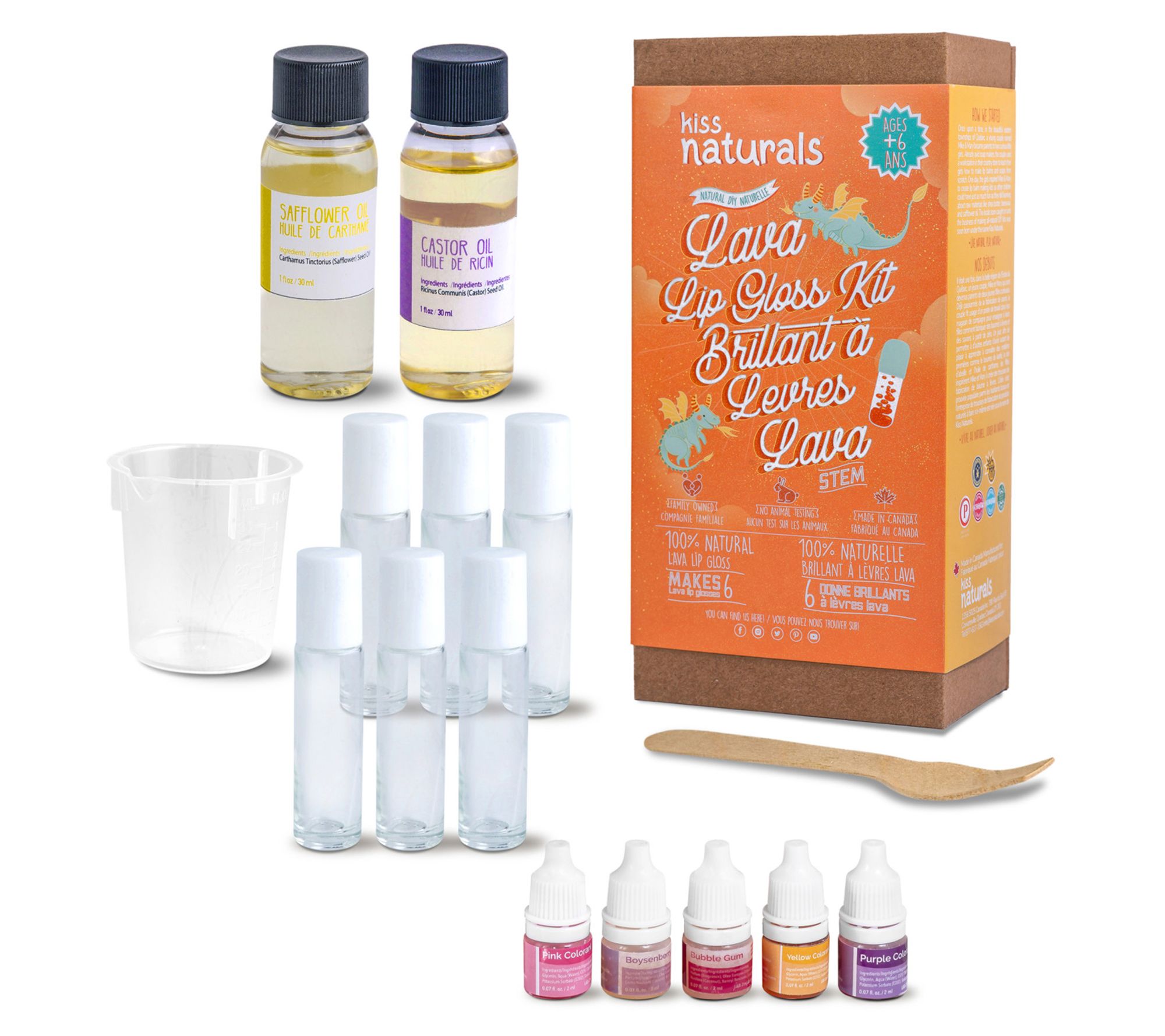 Kiss Naturals Lava Lip Gloss Kit - Make 6 Glosses