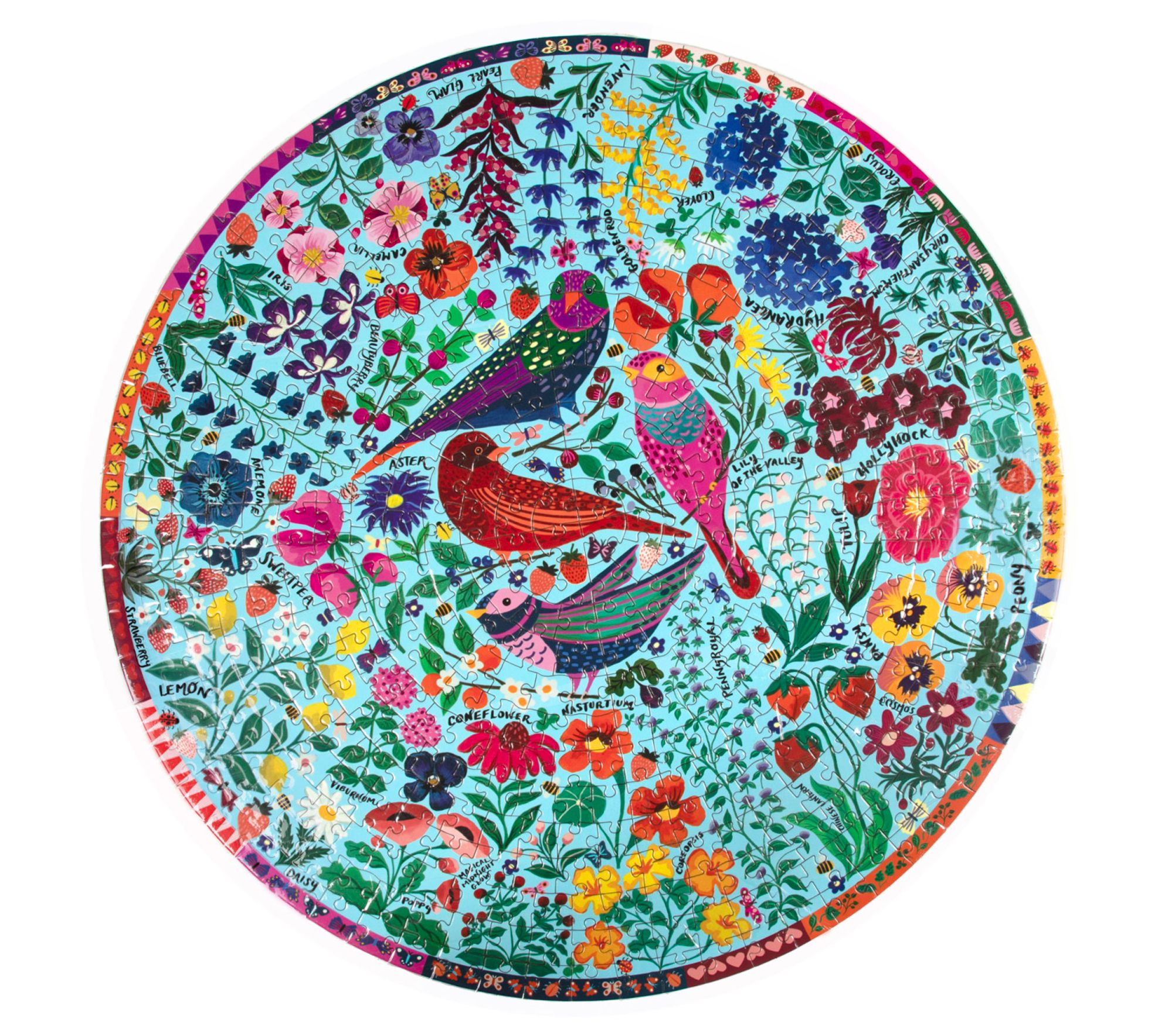 eeBoo Piece & Love: Four Birds - 500pc Square Puzzle