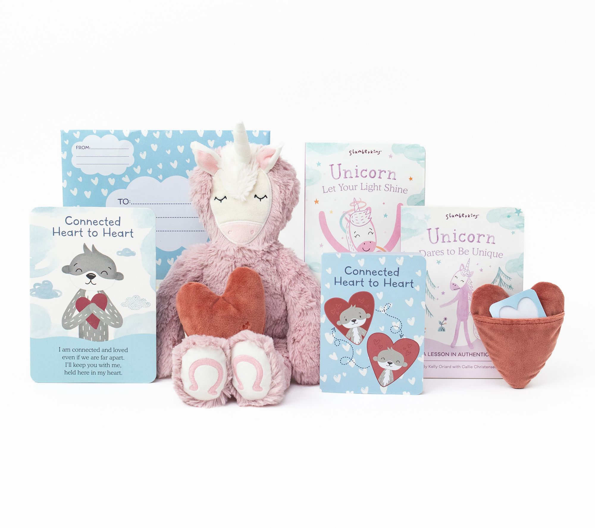 Slumberkins Plush Kin, 2 Books & Connected Heart Set