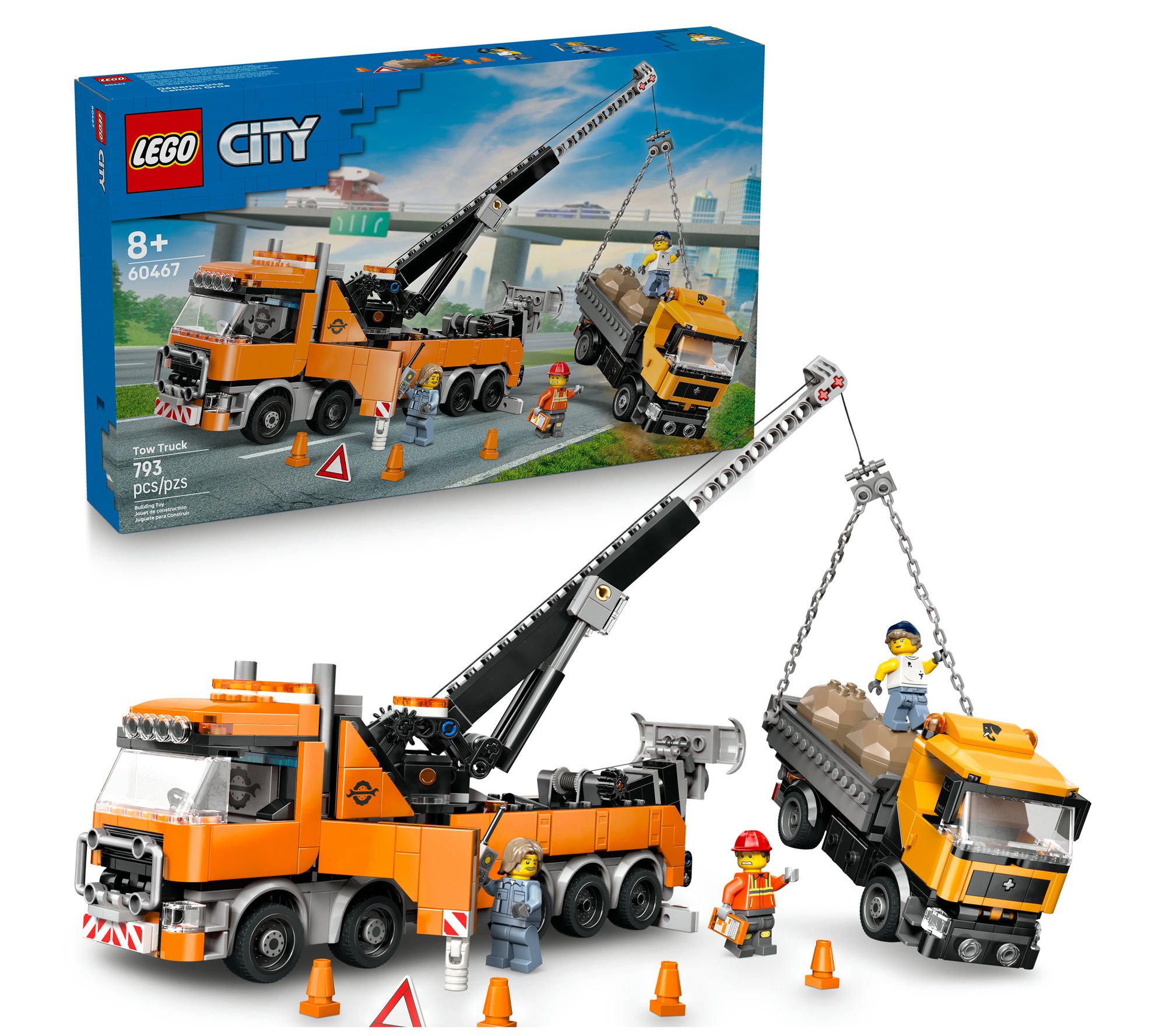  LEGO City Heavy-Duty Recovery Tow Truck with Crane Toy Constru