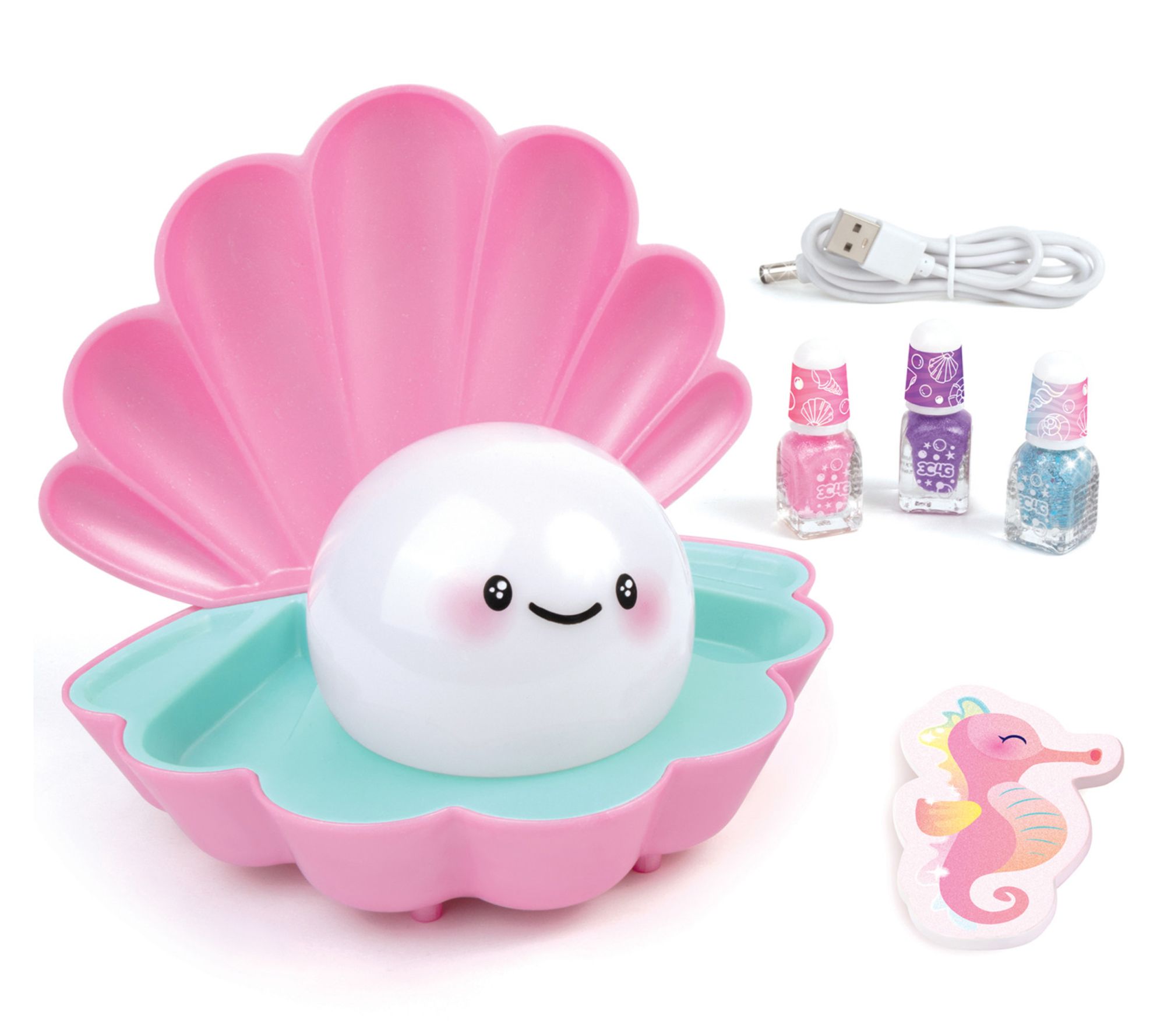 3C4G: Pearl Perfect Light-Up Nail Dryer - 6pc Manicure Kit