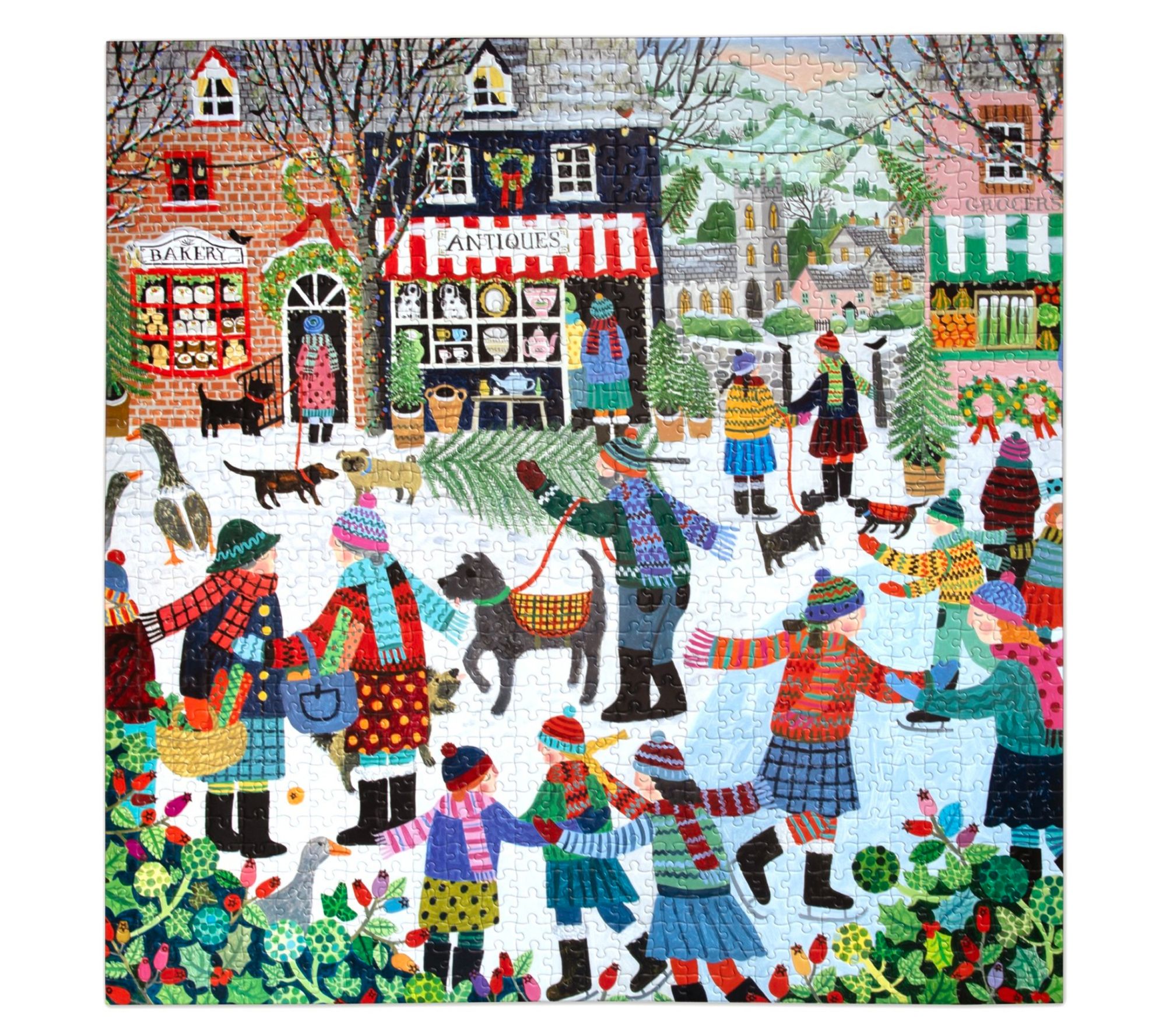 eeBoo Piece & Love: Christmas in the Square - 1000pc Puzzle