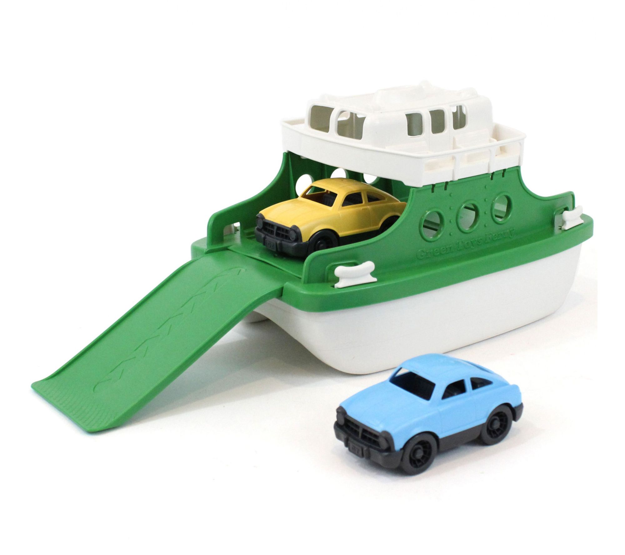 Green Toys Ferry Boat Green and White Floating Toy Vehicle