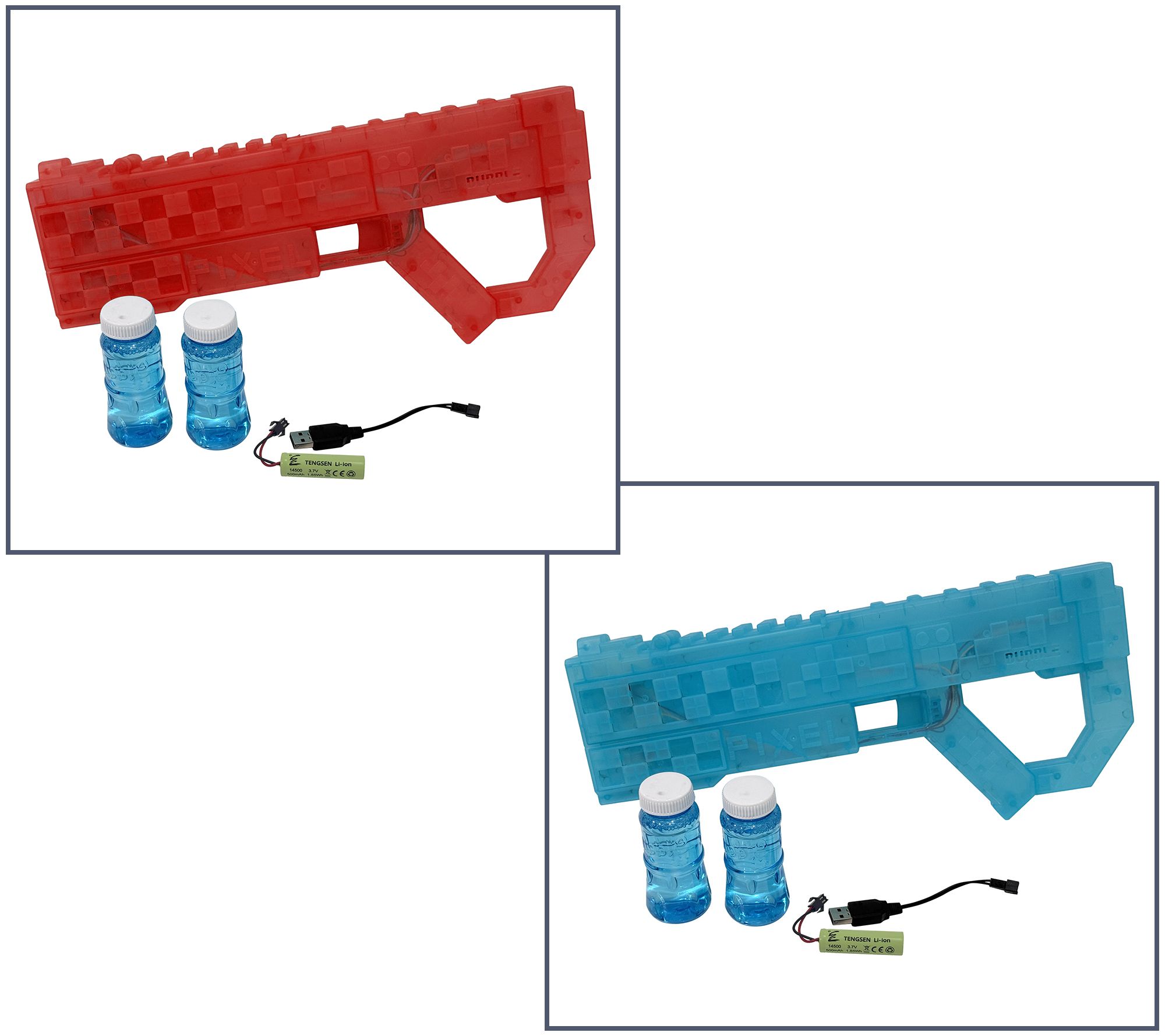 Bubble FX Set of 2 Pixel LED Lit Bubble Blasters