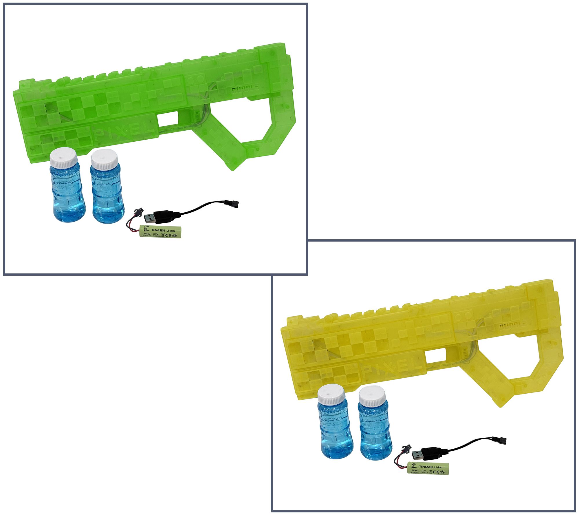 Bubble FX Set of 2 Pixel LED Lit Bubble Blasters