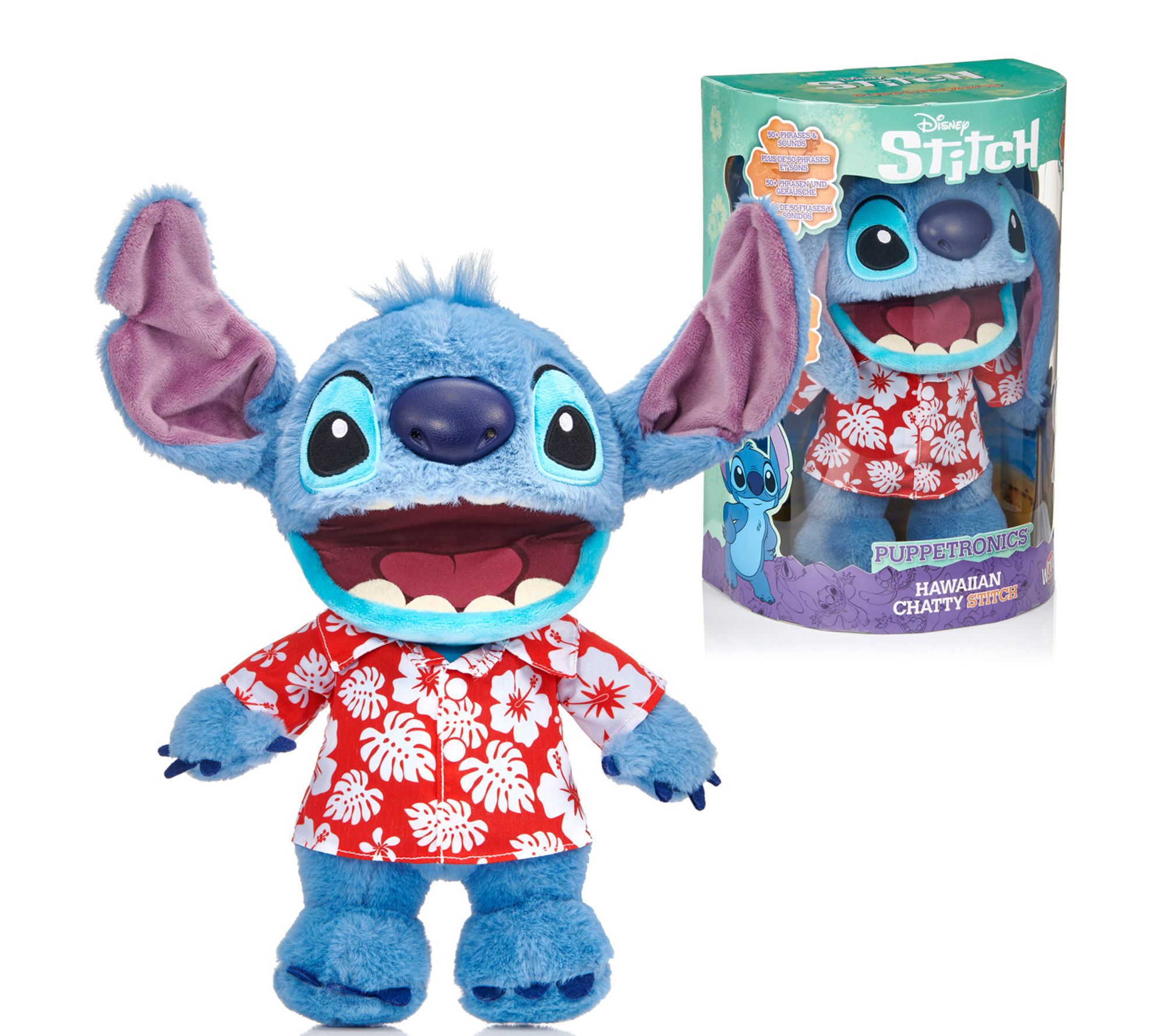 WOW! Stuff Disney Hawaiian Chatty Stitch Deluxe Puppetronic