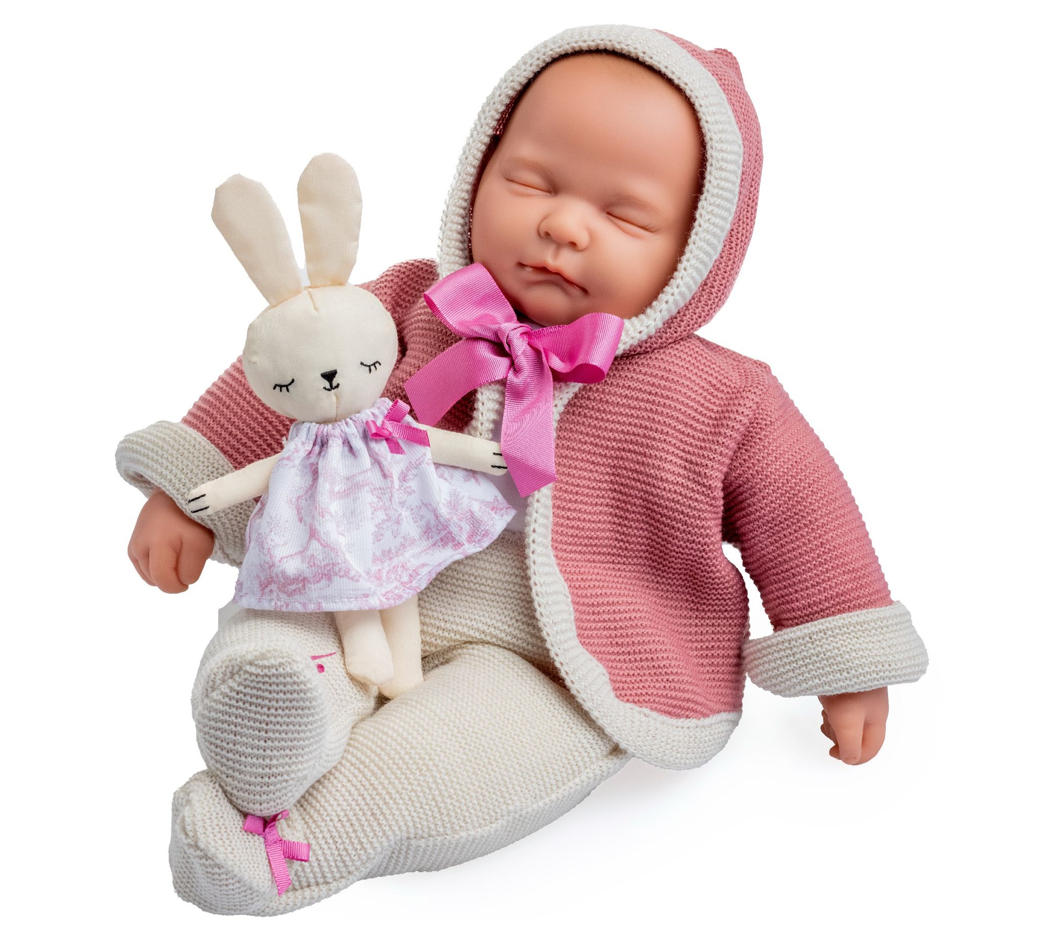 JC Toys La Baby 17" Soft Weighted Body Closed Eyes - Pink