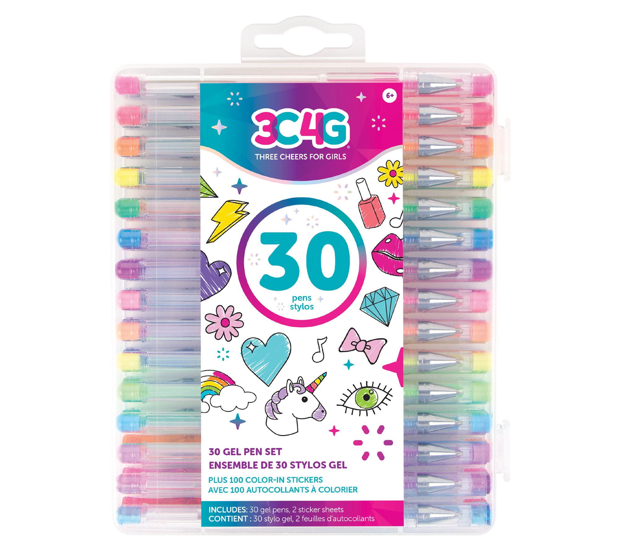 30 Piece Gel Pen and Sticker Set