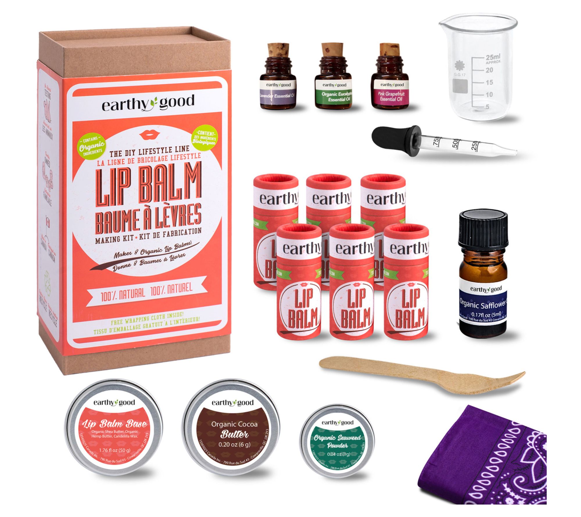 Earthy Good Lip Balm Making Kit - Make 8 Twist-Up Balms
