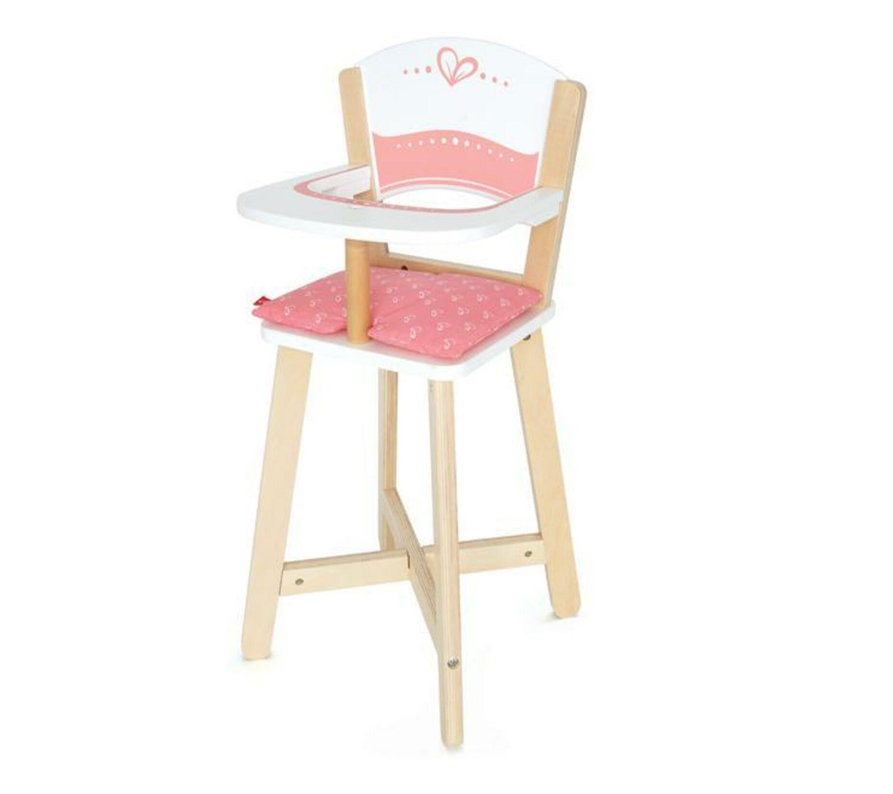 Hape Pink Hearts Baby Doll Highchair