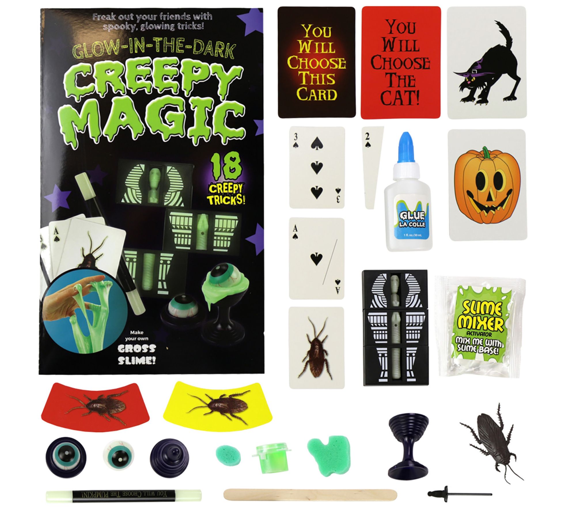 Play Box Glow-In-The Dark Creepy Magic Instruction Book