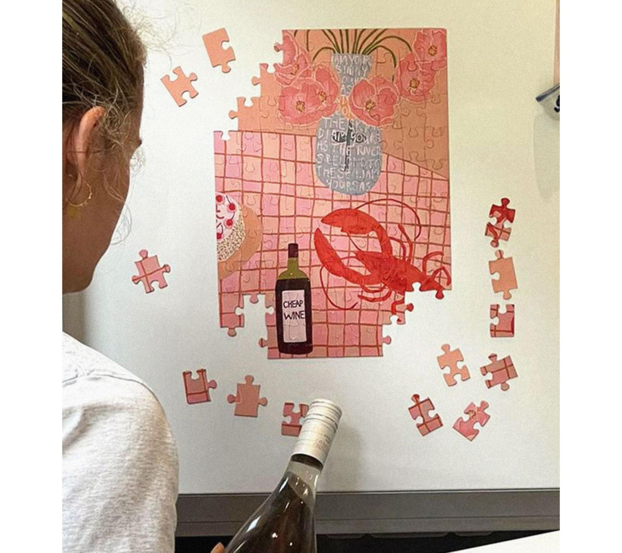 Journey of Something Lobster Lunch 100pc Magnetic Art Puzzle - QVC.com