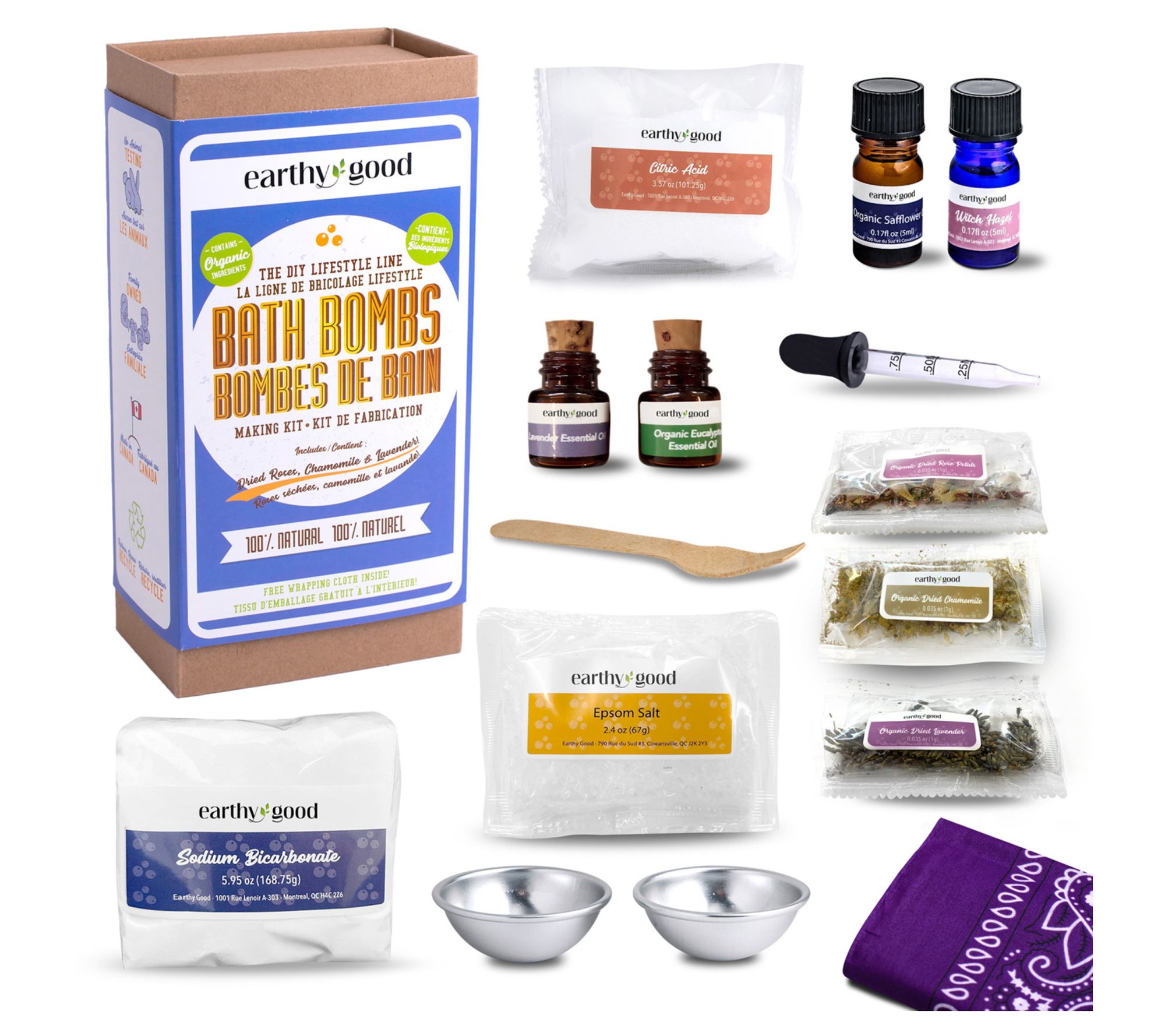 Earthy Good Bath Bombs Making Kit - Make 10 Mini Bombs