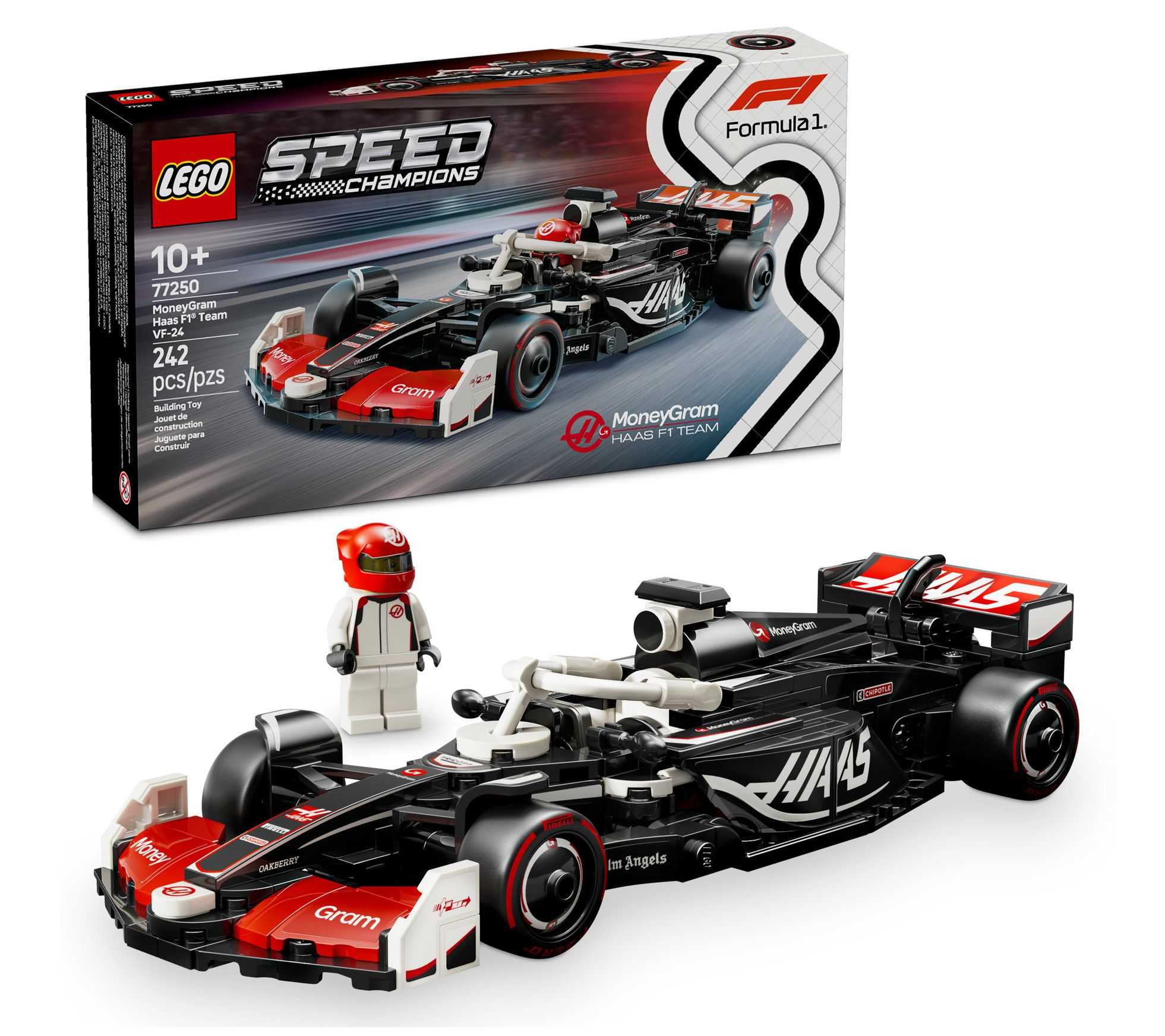 LEGO Speed Champions MoneyGram Haas F1 Team VF- 24 Race Car Toy