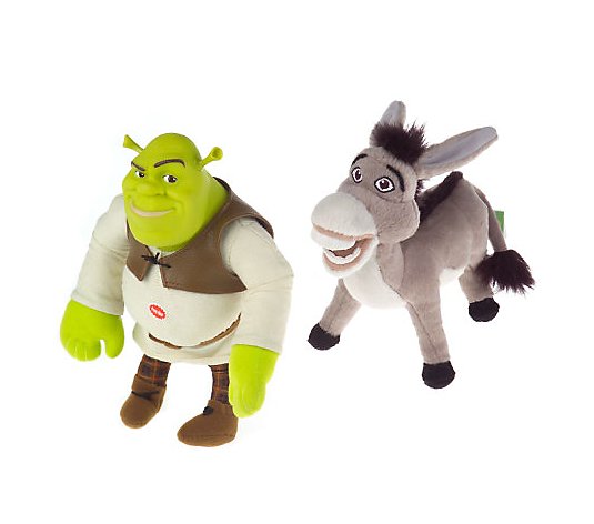 Shrek And Donkey Talking Plush Squeezer Set Qvc Com