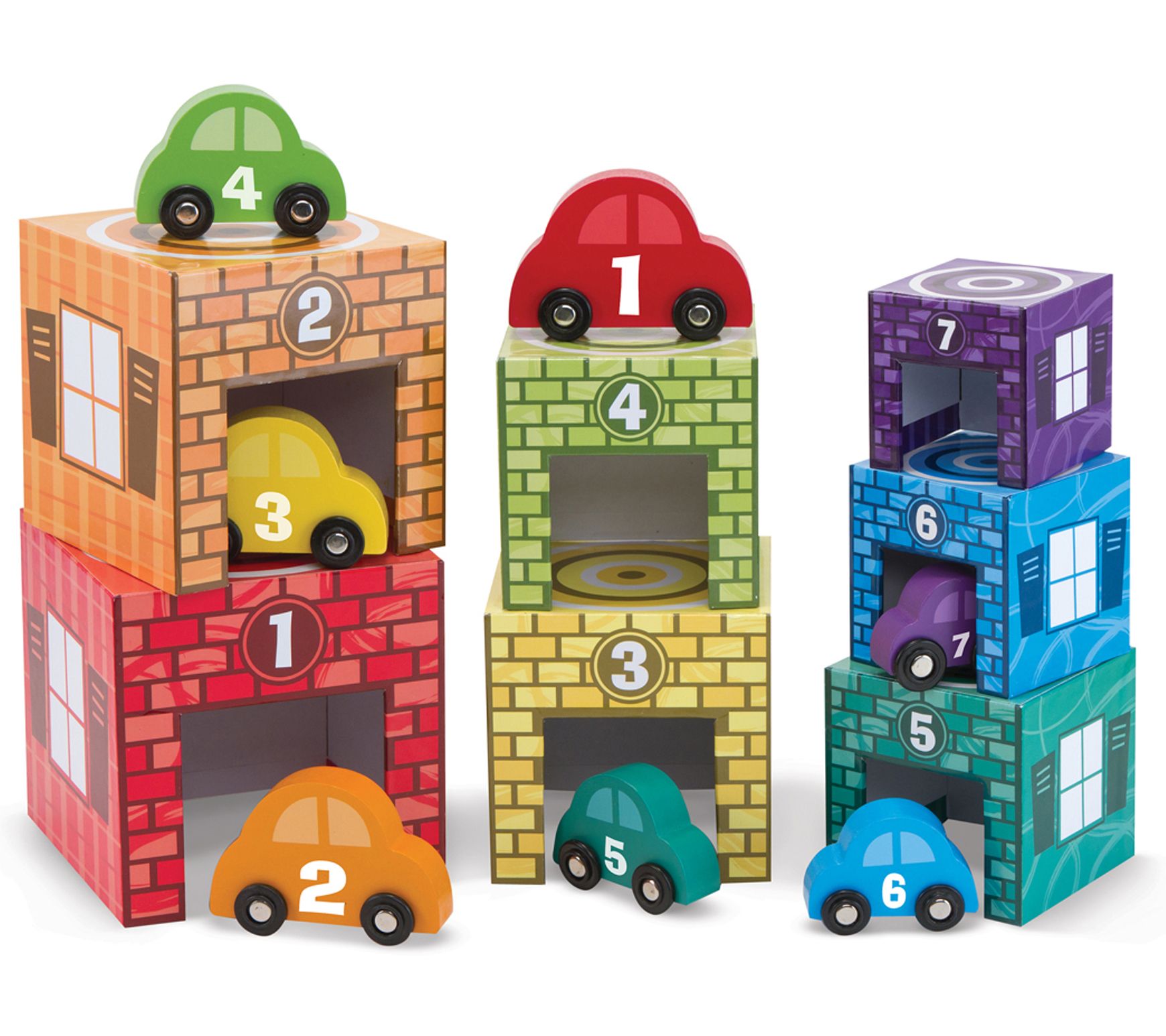 Melissa & Doug Nesting & Sorting Garages & Cars