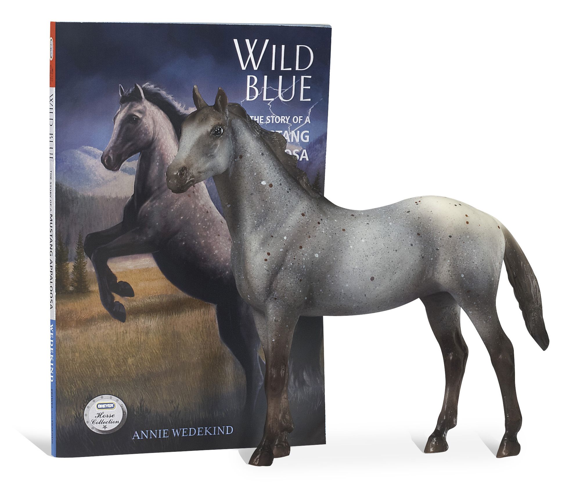 Reeves International Wild Blue Horse Figurine and Book Set