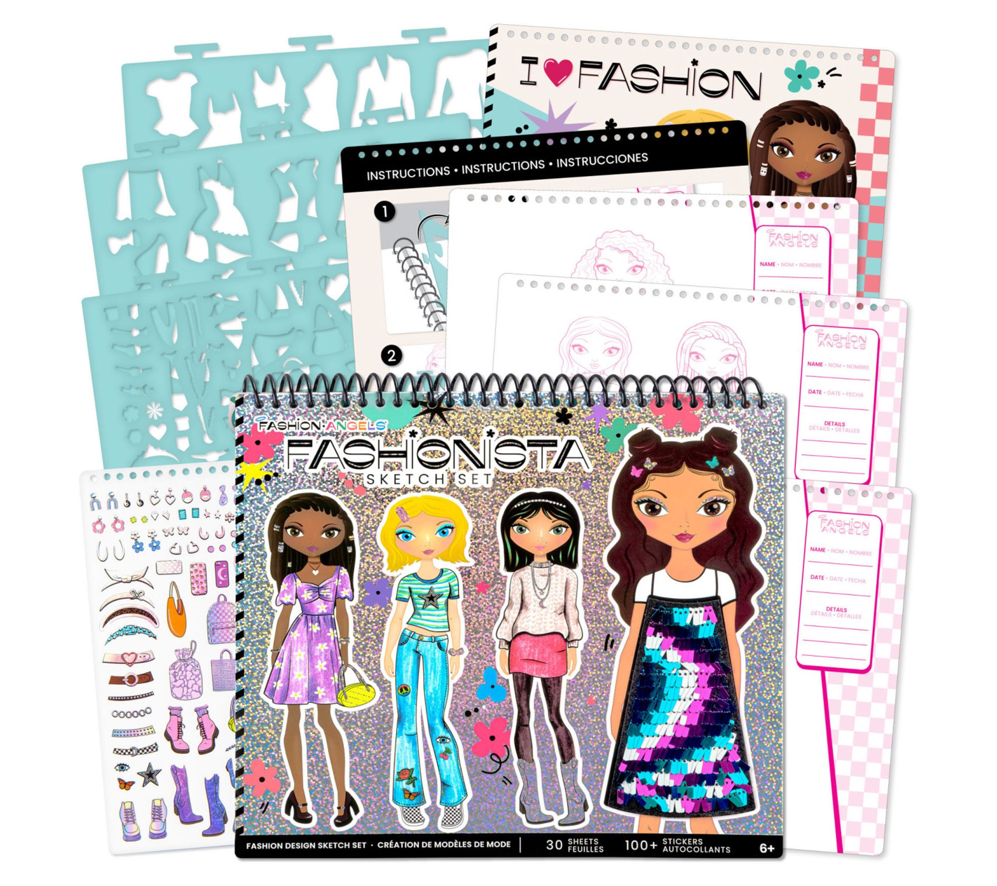 Fashion Angels: Sketch Portfolio Bundle - Fashionista & Beauty